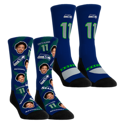 Jaxon Smith-Njigba Seattle Seahawks Rock Em Unisex Player Football Guy Two-Pack Crew Sock Set
