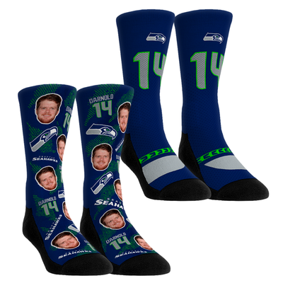 Sam Darnold Seattle Seahawks Rock Em Unisex Player Football Guy Two-Pack Crew Sock Set