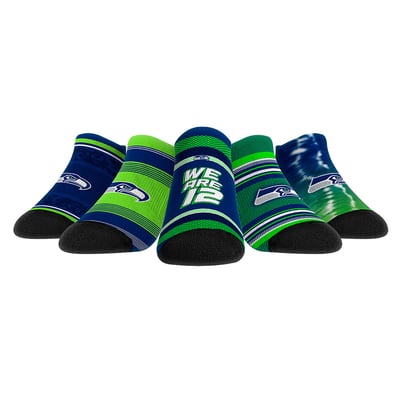  Seattle Seahawks Rock Em Unisex Super Fan Five-Pack Low-Cut Socks Set - 