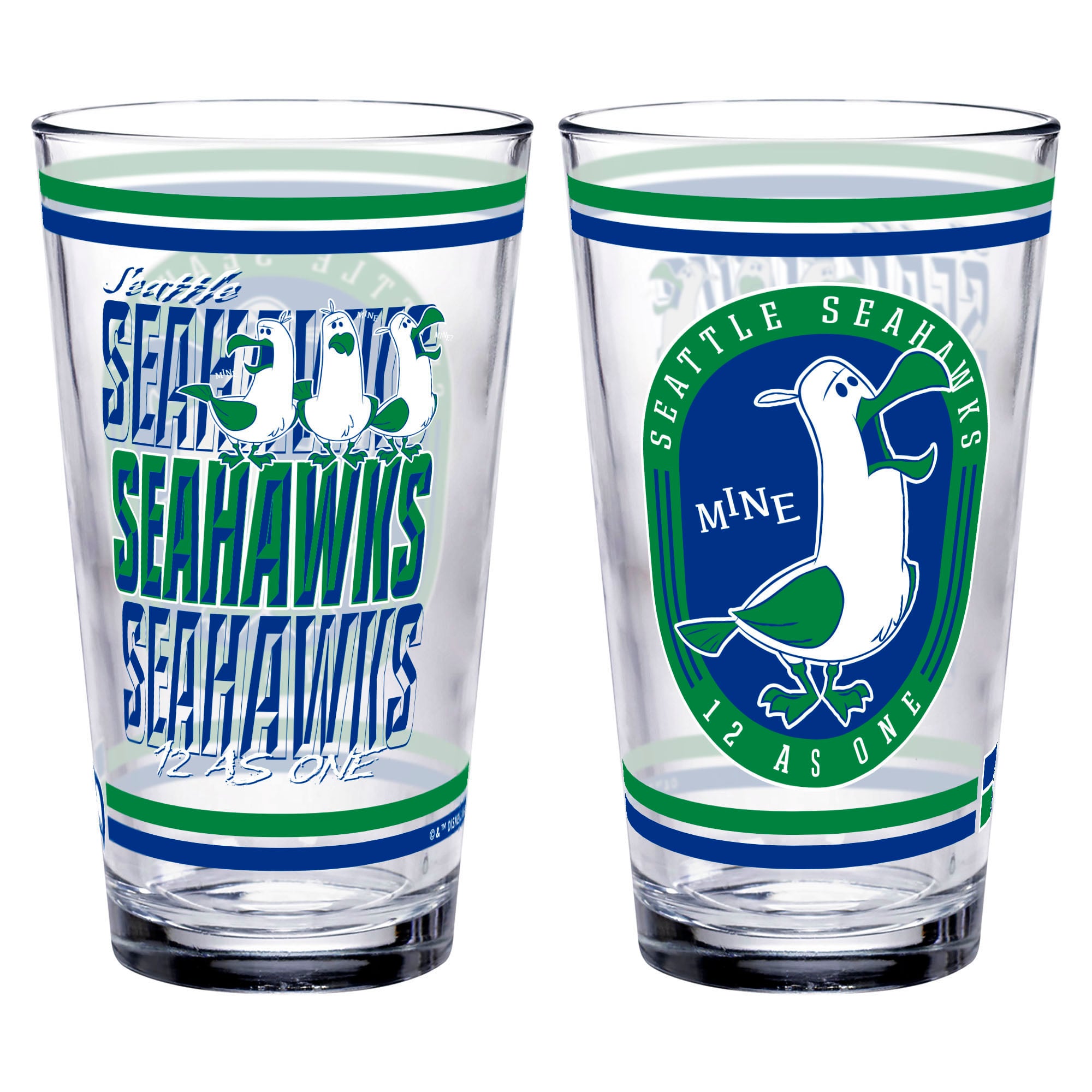 WinCraft Seattle Seahawks Disney x NFL Seagulls 16oz. Pint Glass
