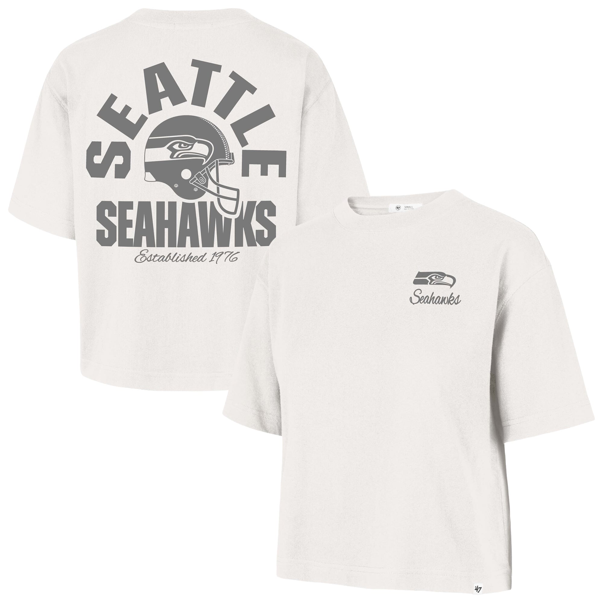 Women's '47 Stone Seattle Seahawks Photon Dust Foundational Reed City T-Shirt