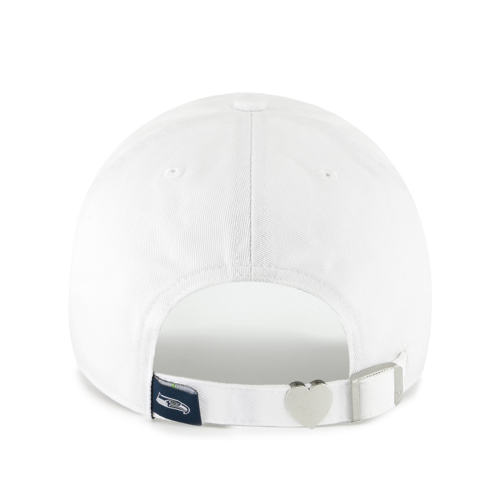 Women's '47 White Seattle Seahawks Trendy Script Clean Up Adjustable Hat