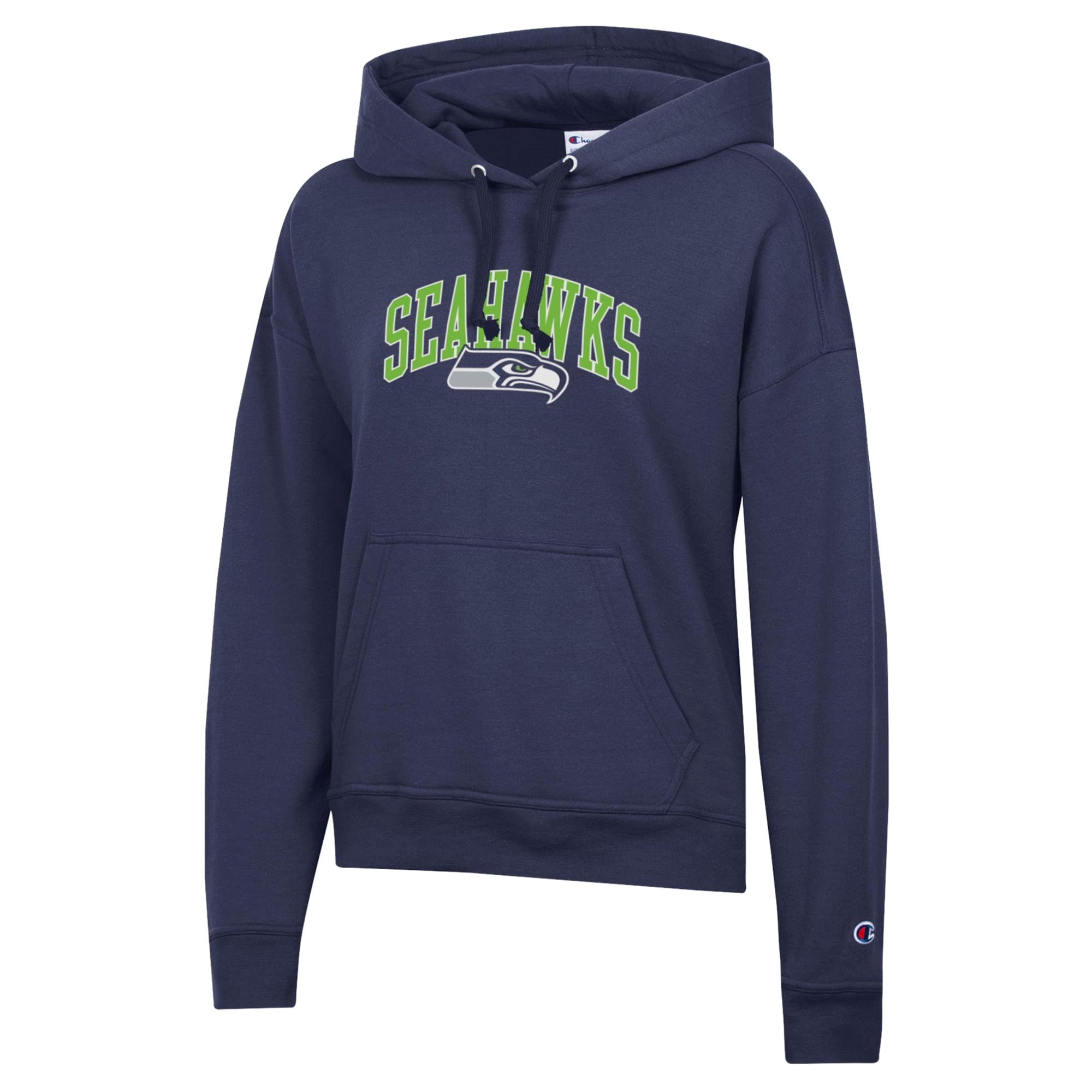 Sweat à capuche Powerblend gris chiné Champion pour femme des Seattle Seahawks