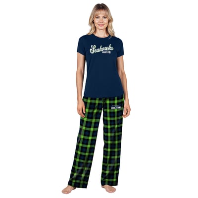  Seattle Seahawks Concepts Sport Women's Highland Sleep Set - College Navy