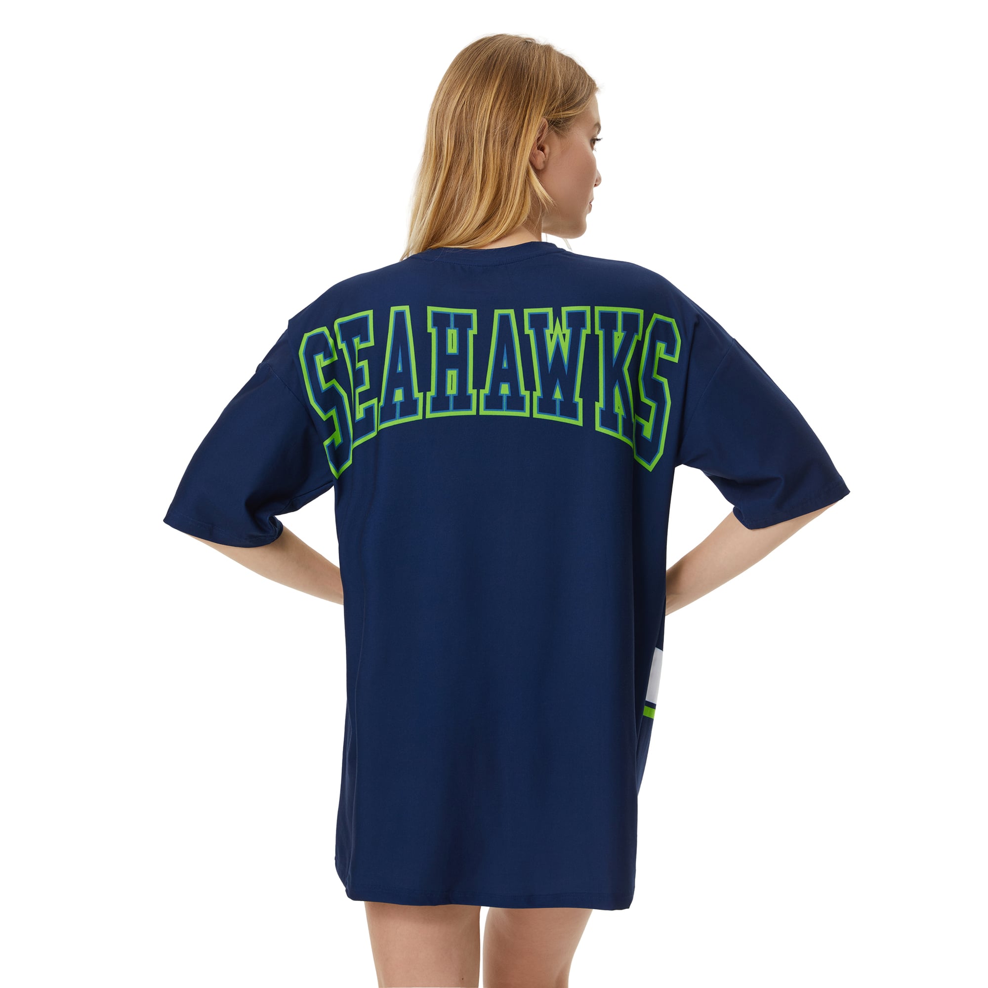 Women's Concepts Sport College Navy Seattle Seahawks Mosaic Knit Nightdress