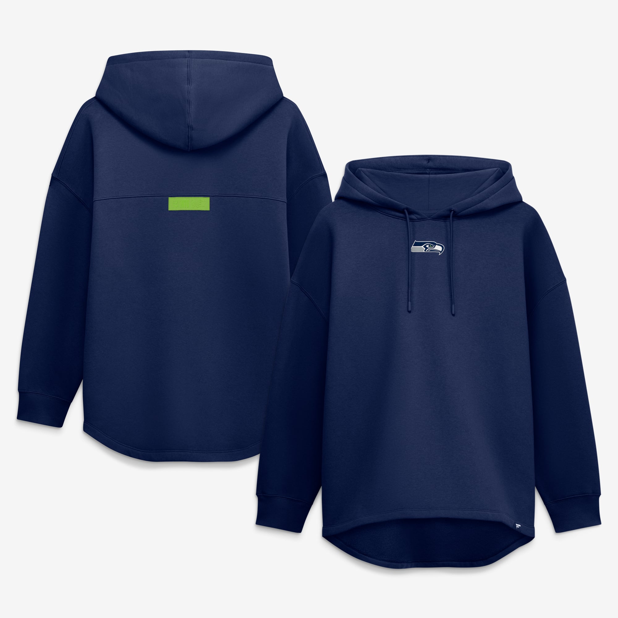 Women's Fanatics College Navy Seattle Seahawks Oversized Tunic Hoodie