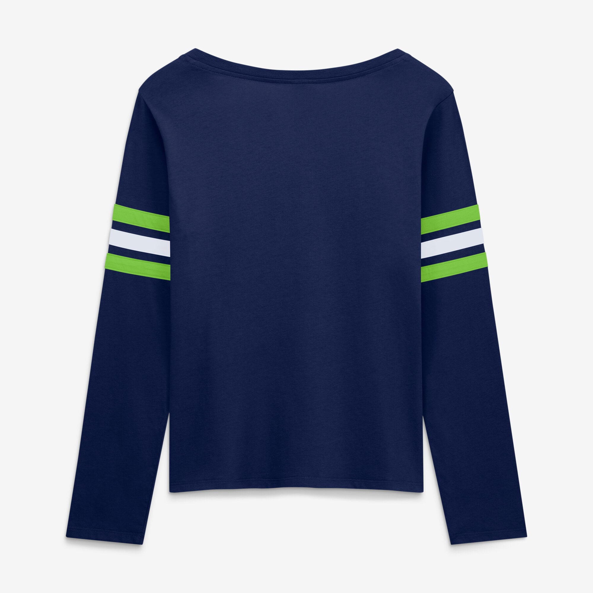 T-shirt à manches longues lacets Fanatics College Navy Seattle Seahawks pour femmes