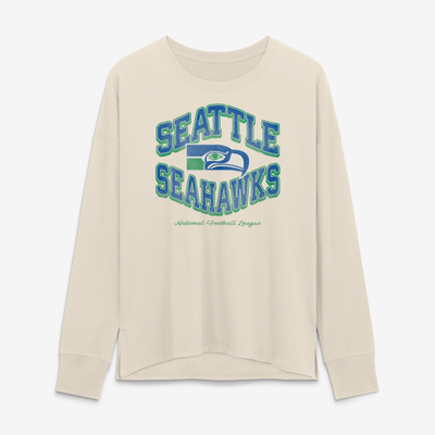 Seattle Seahawks Fanatics Women's Heritage Legacy Long Sleeve T-Shirt - Cream