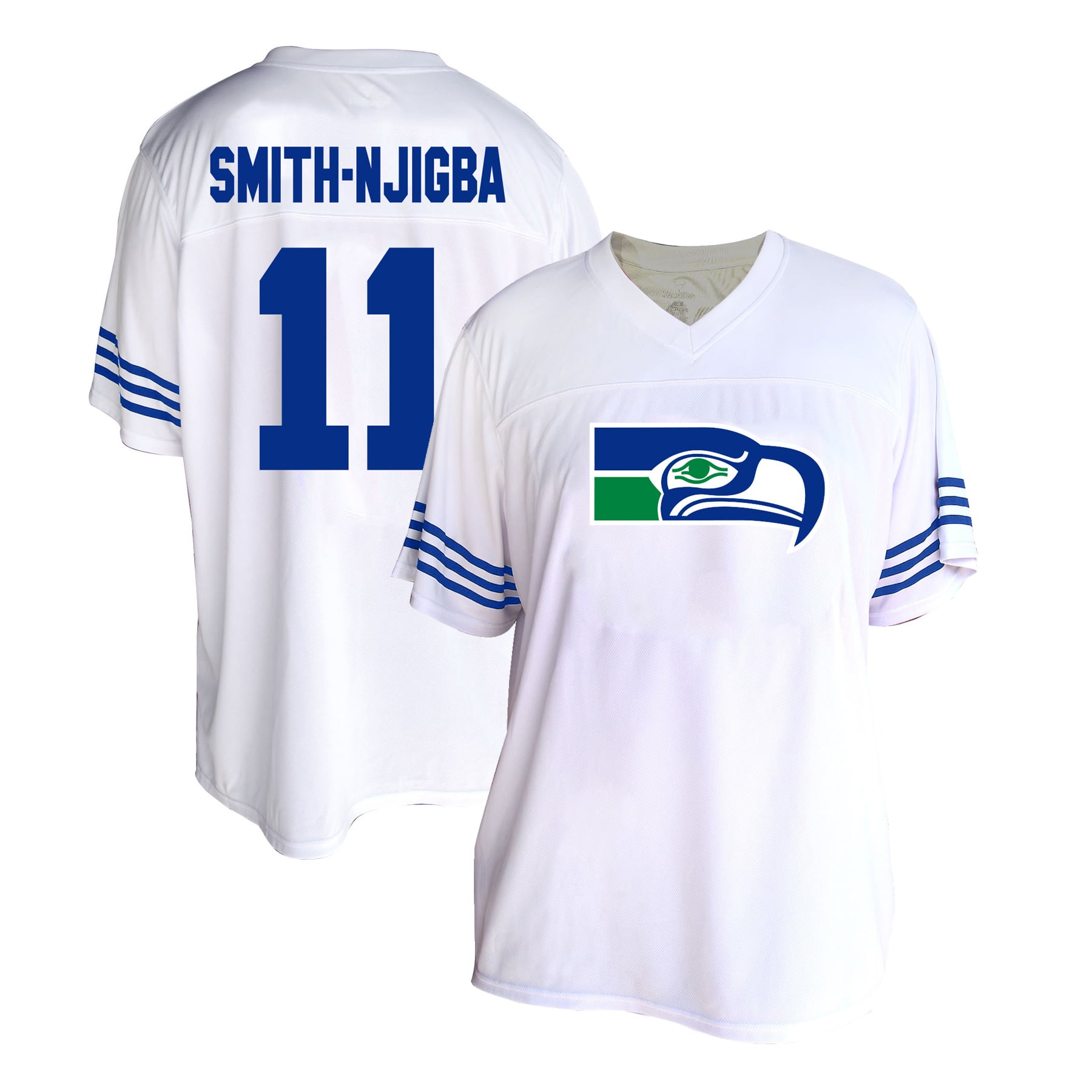 Maillot de mode grande taille pour femmes Fanatics Jaxon Smith-Njigba blanc Seattle Seahawks