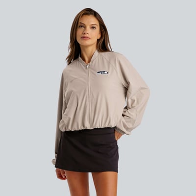  Seattle Seahawks lululemon Women's  Breezily Full-Zip Bomber Jacket - Downtown Tan