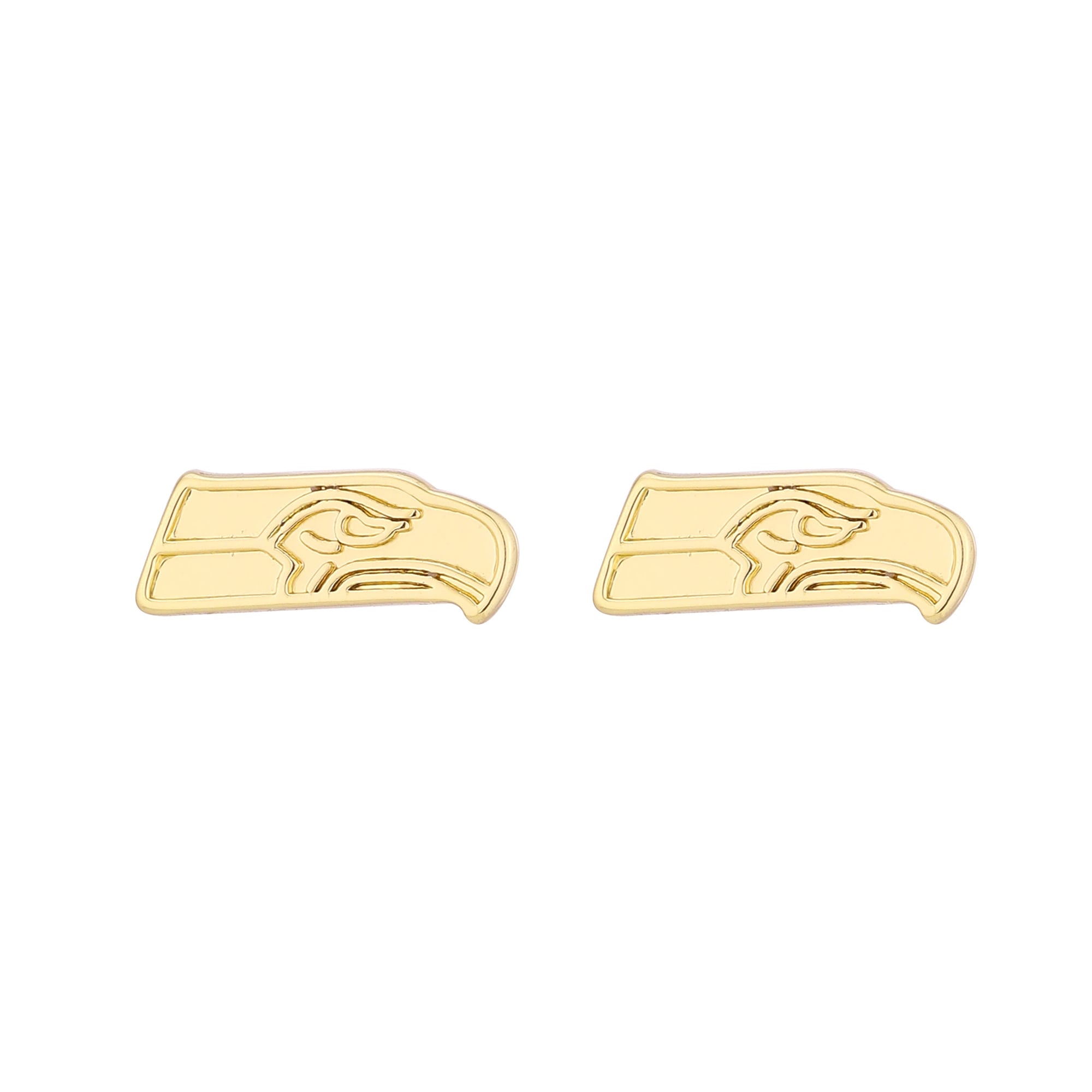 Boucles d'oreilles puces pour femmes LUV AJ Gold Seattle Seahawks Logo