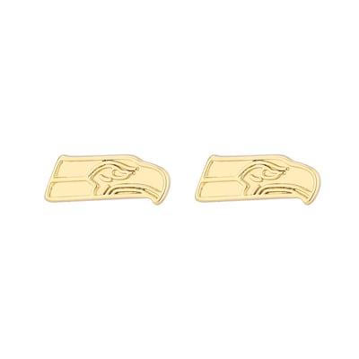  Seattle Seahawks LUV AJ Women's Logo Stud Earrings - Gold