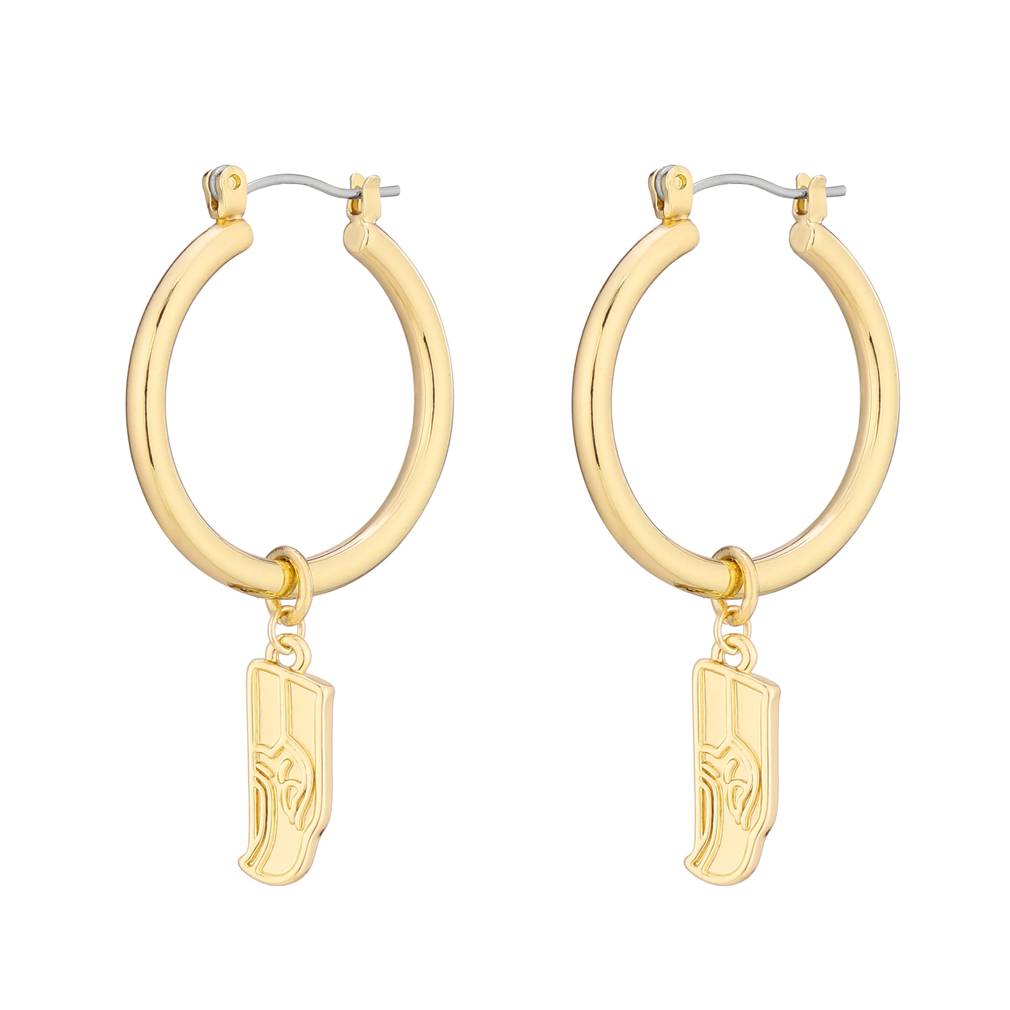 Boucles d'oreilles créoles LUV AJ Gold Seattle Seahawks XL pour femmes