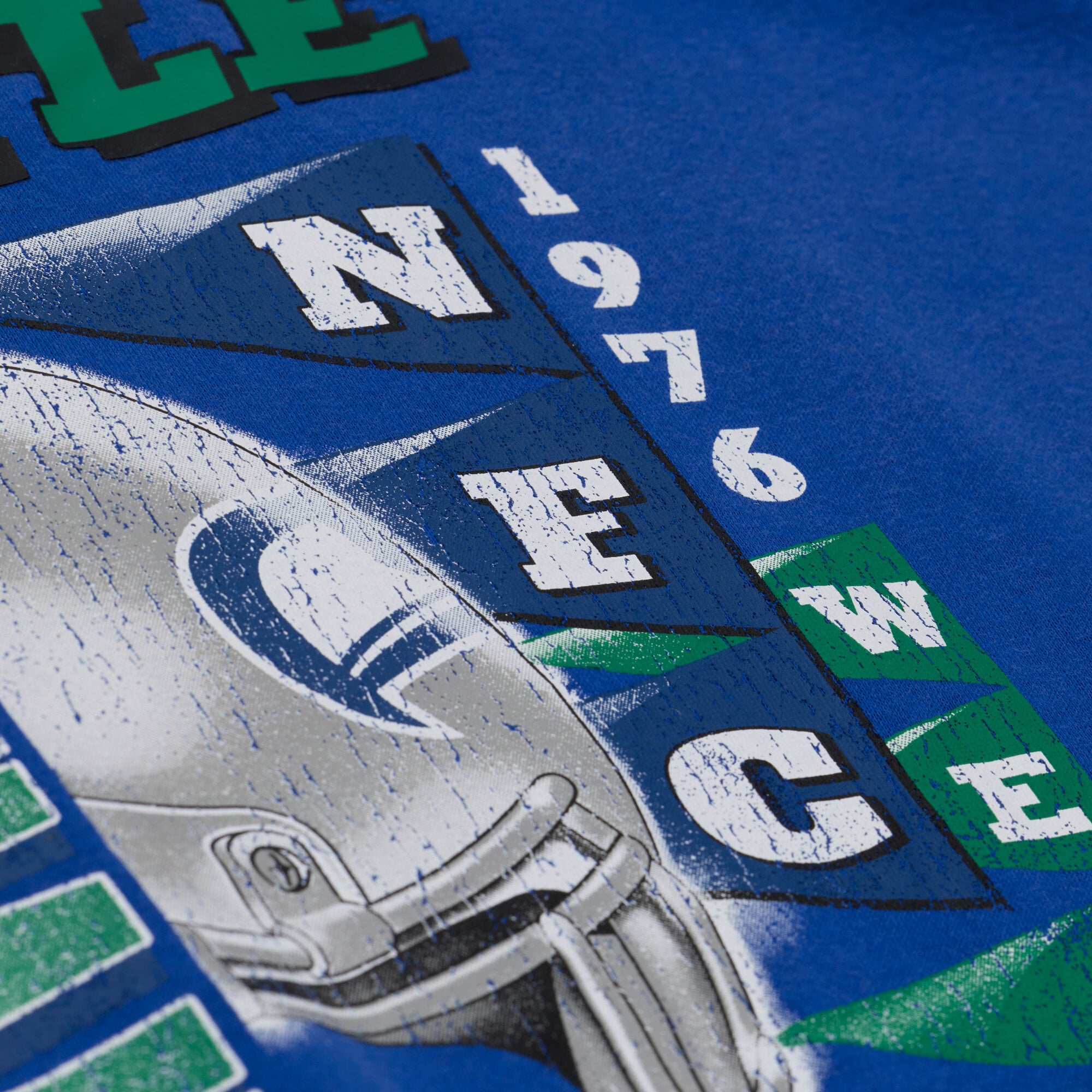 Sweat-shirt à col rond Mitchell & Ness Royal Seattle Seahawks pour femme
