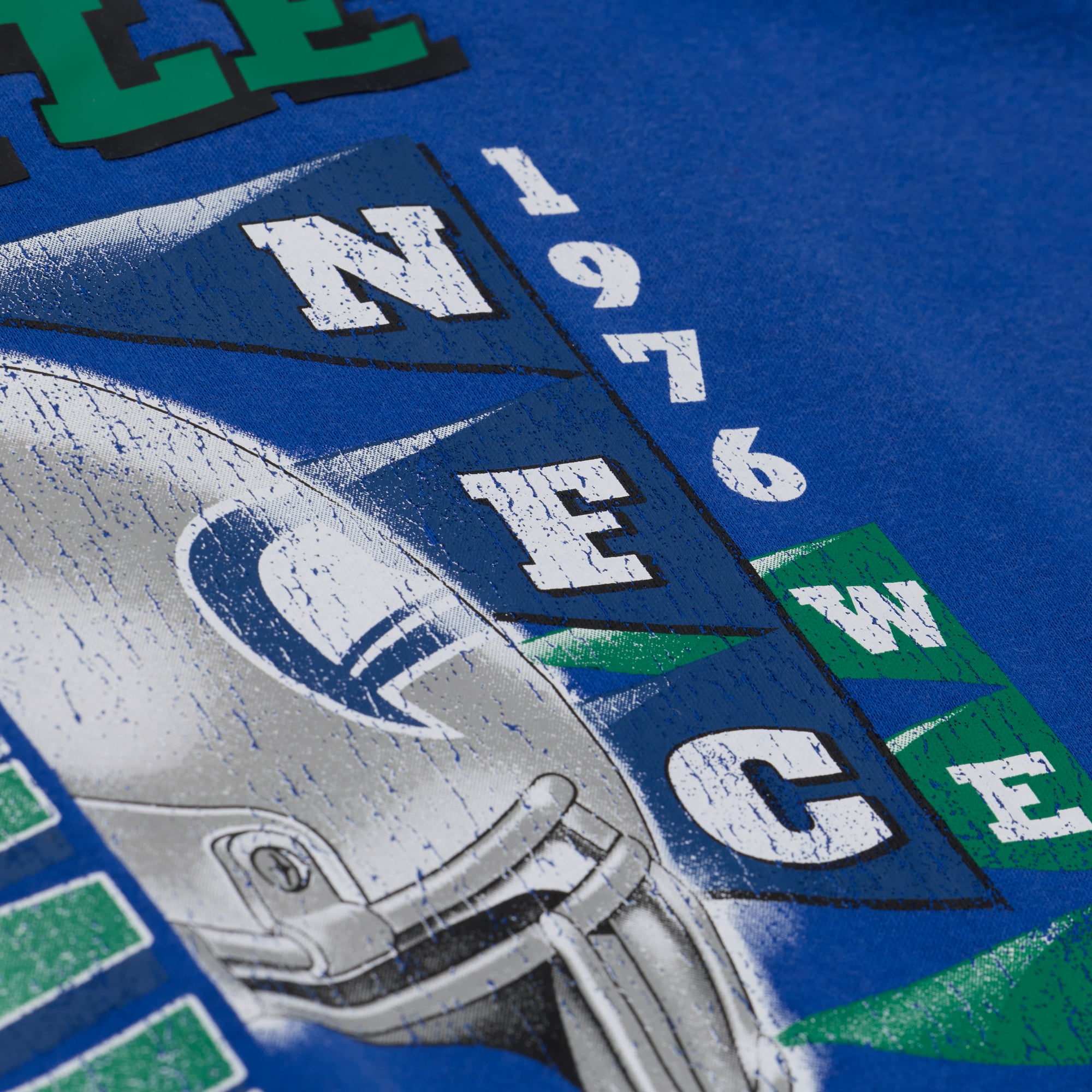 Women's Mitchell & Ness  Royal Seattle Seahawks Street Graphic Crewneck Sweatshirt