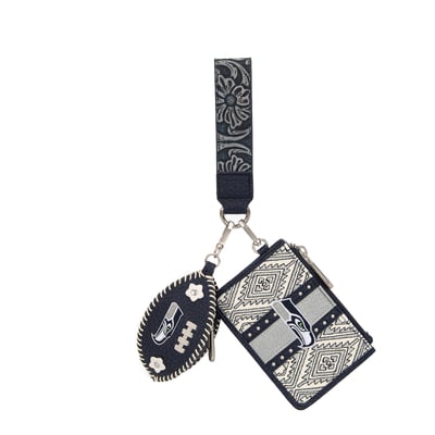 Seattle Seahawks Montana West Women's Wallet & Football Charm Wristlet