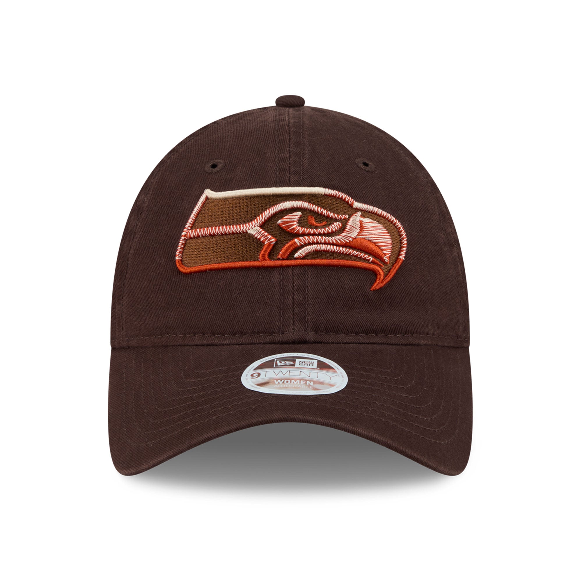 Women's New Era Brown Seattle Seahawks Pumpkin Spice 9TWENTY Adjustable Hat