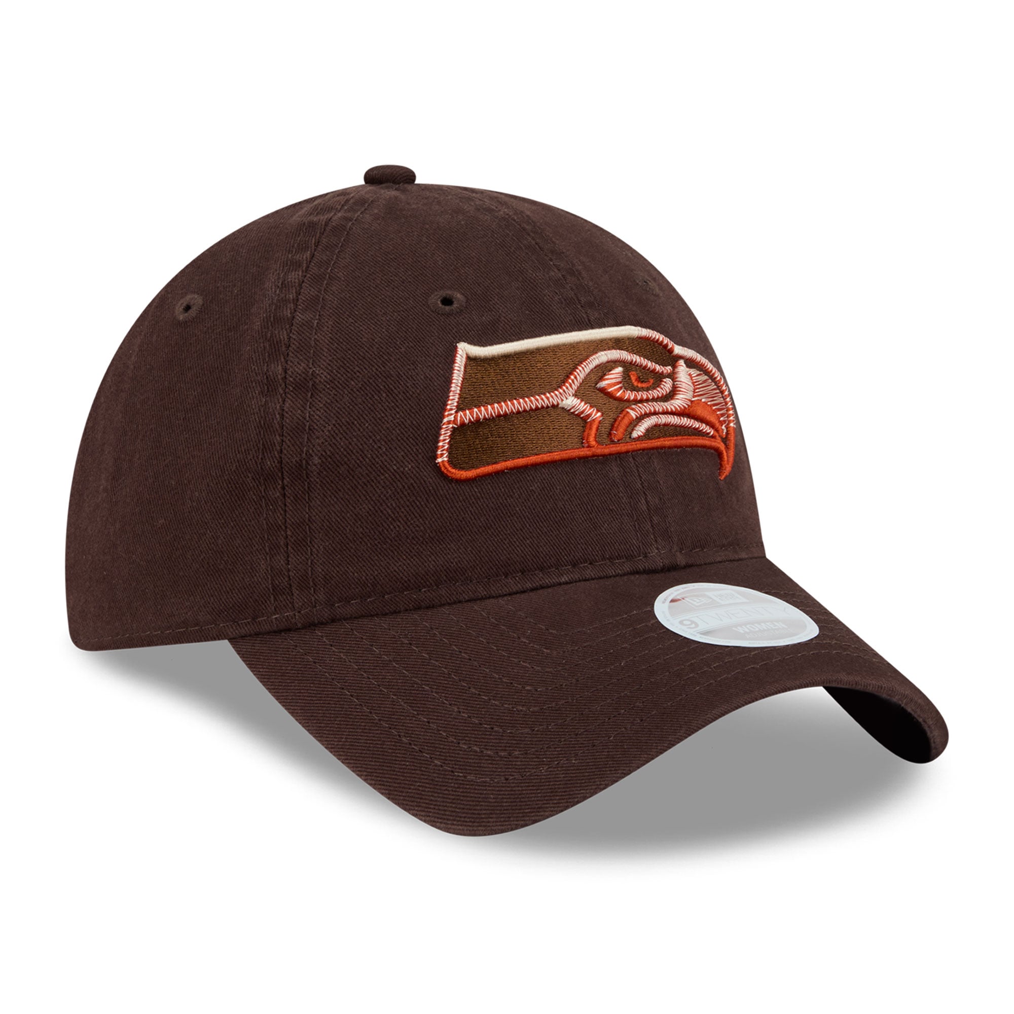 Women's New Era Brown Seattle Seahawks Pumpkin Spice 9TWENTY Adjustable Hat