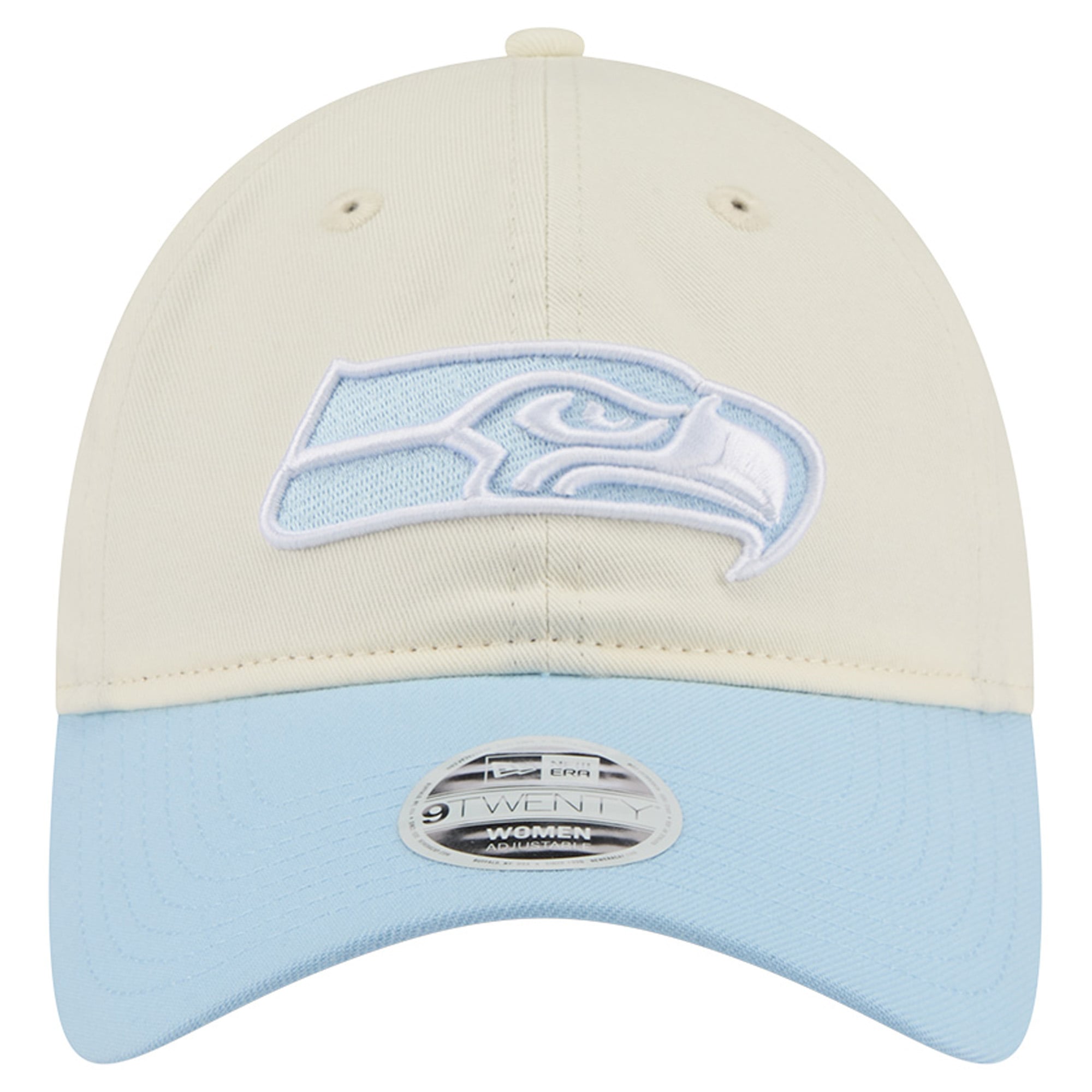 Casquette ajustable New Era crème/bleu côtier Seattle Seahawks 9TWENTY pour femme
