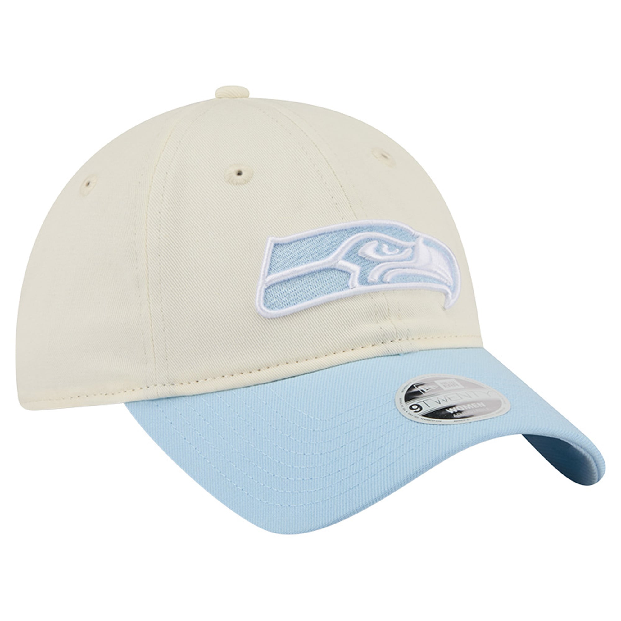 Casquette ajustable New Era crème/bleu côtier Seattle Seahawks 9TWENTY pour femme