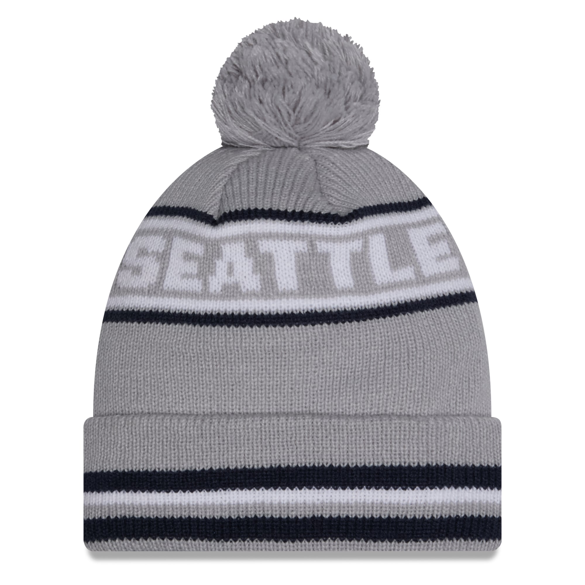 Women's New Era Gray Seattle Seahawks Rivalries Collection Fan Pack Classic Cuffed Knit Hat with Pom