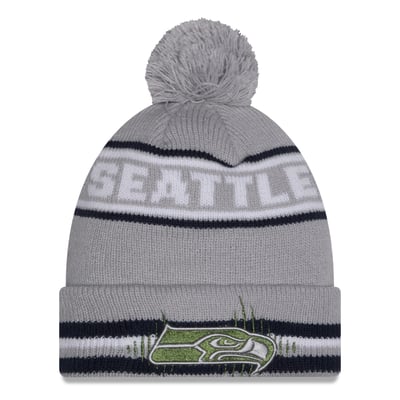  Seattle Seahawks New Era Women's Rivalries Collection Fan Pack Classic Cuffed Knit Hat with Pom - Gray