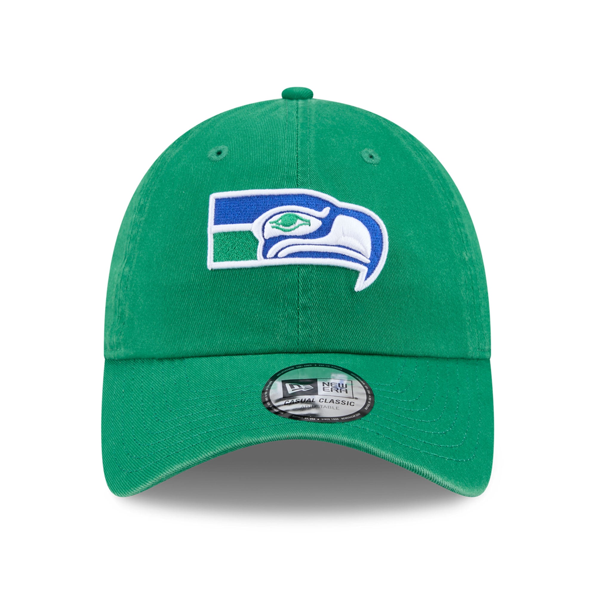 Casquette New Era verte Seattle Seahawks pour femme, style rétro, classique et ajustable