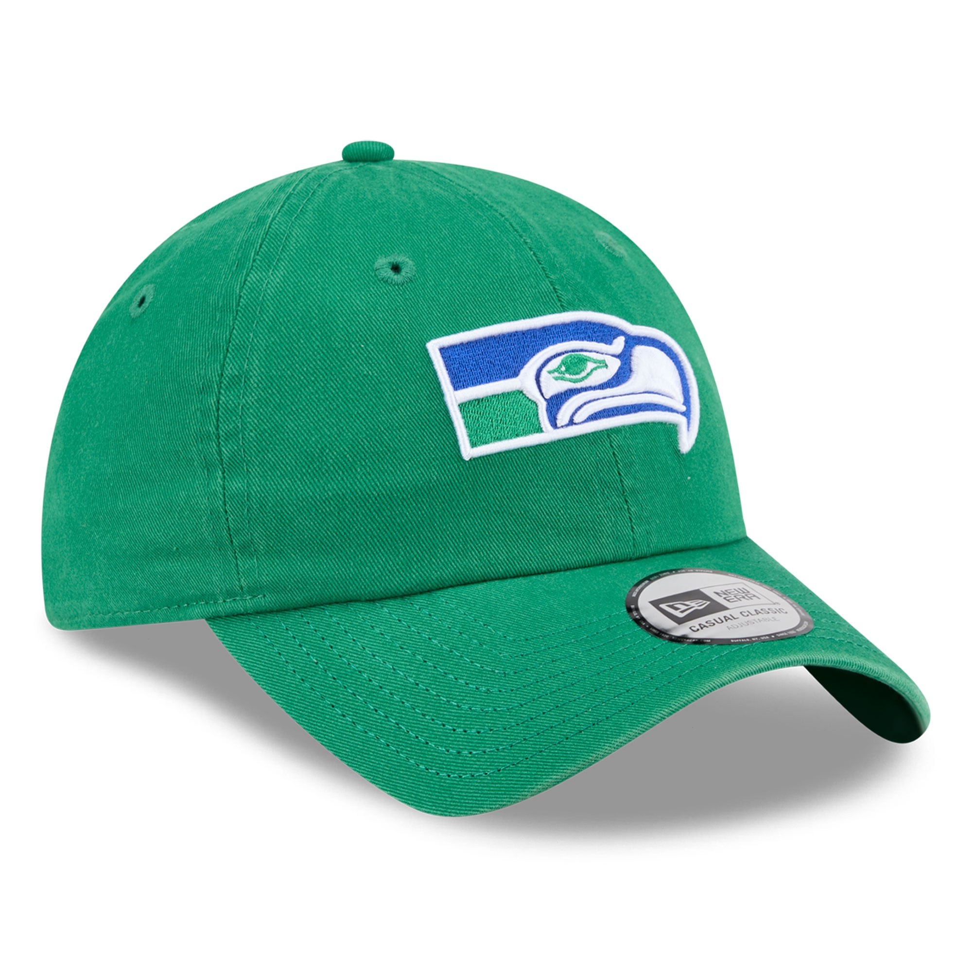 Casquette New Era verte Seattle Seahawks pour femme, style rétro, classique et ajustable