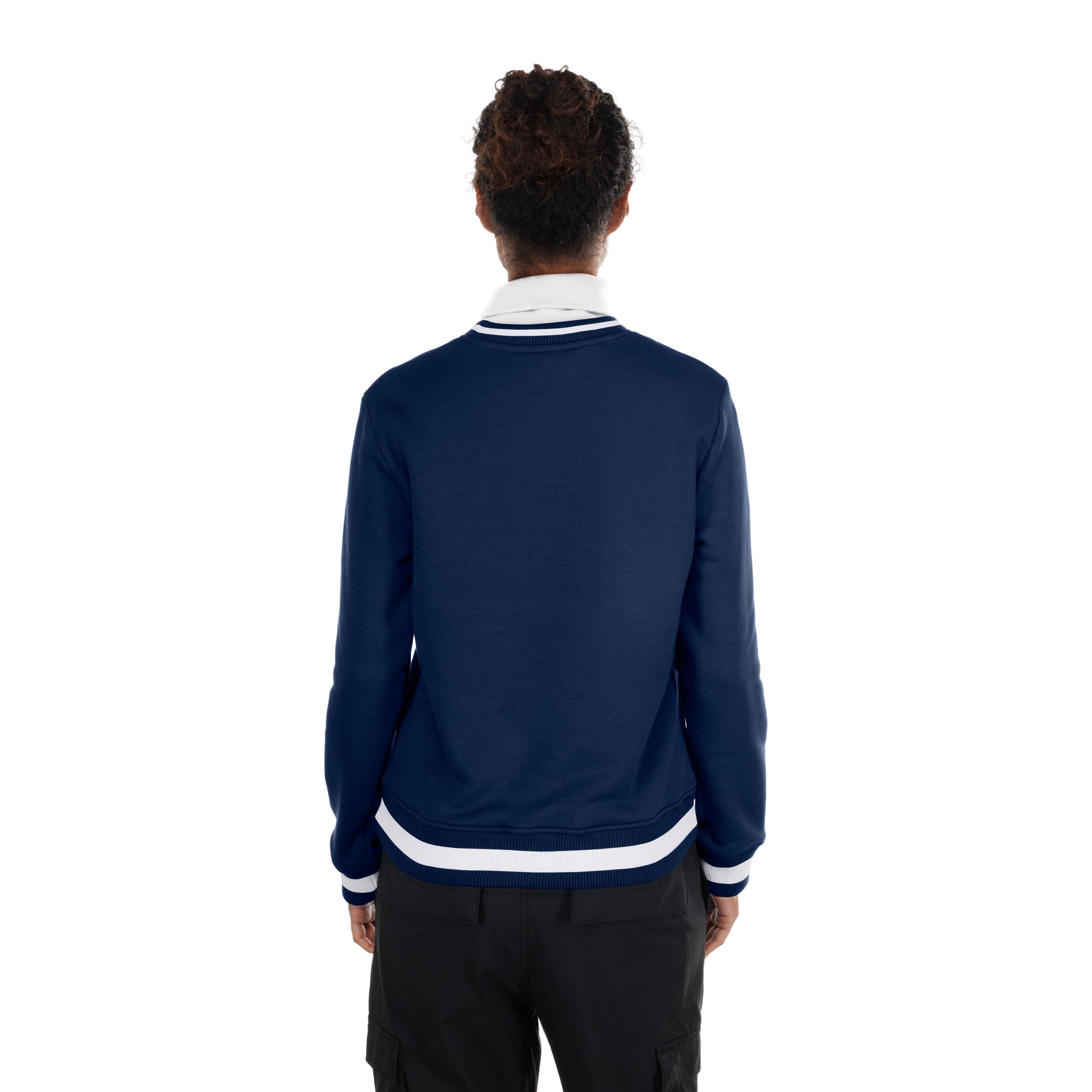 Pull à col roulé New Era bleu marine Seattle Seahawks Sport Classics pour femme