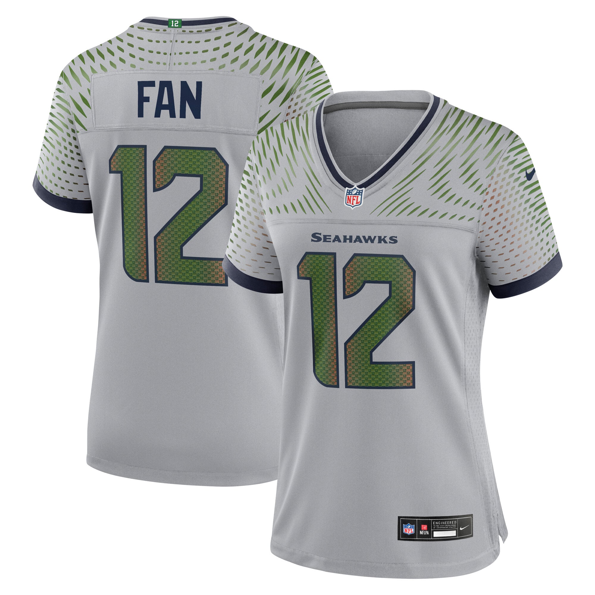Women's Nike 12s Gray Seattle Seahawks Rivalries Collection Game Jersey