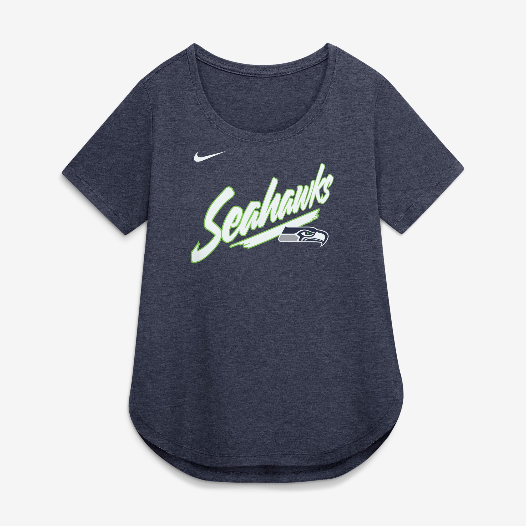 T-shirt Nike College Navy Seattle Seahawks Lockup Tri-Blend pour femme