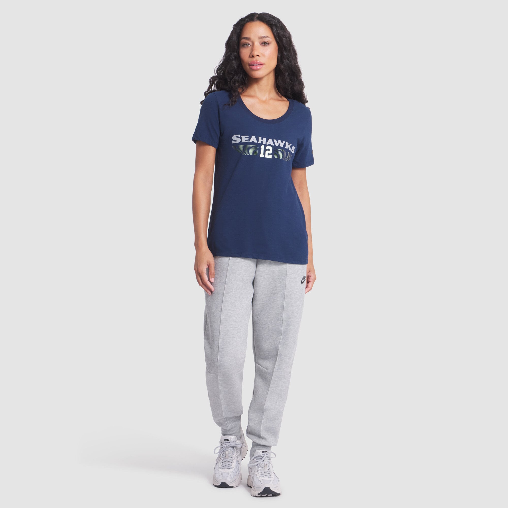 Women's Nike College Navy Seattle Seahawks Rivalries Collection Slub Dri-FIT T-Shirt