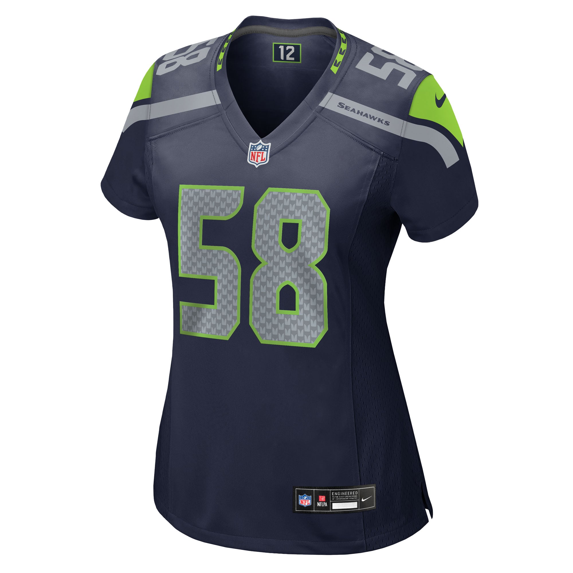 Women's Nike Derick Hall  College Navy Seattle Seahawks Team Game Jersey