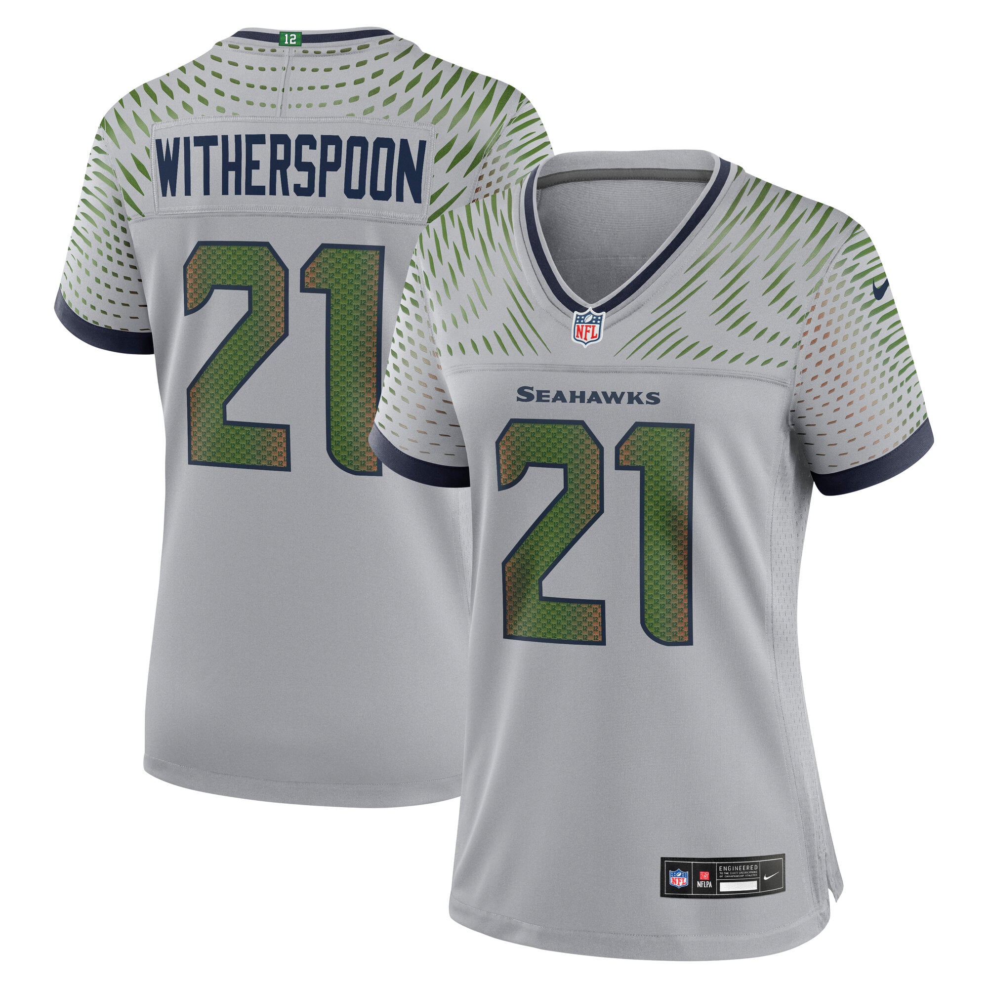 Women's Nike Devon Witherspoon Gray Seattle Seahawks Rivalries Collection Game Jersey