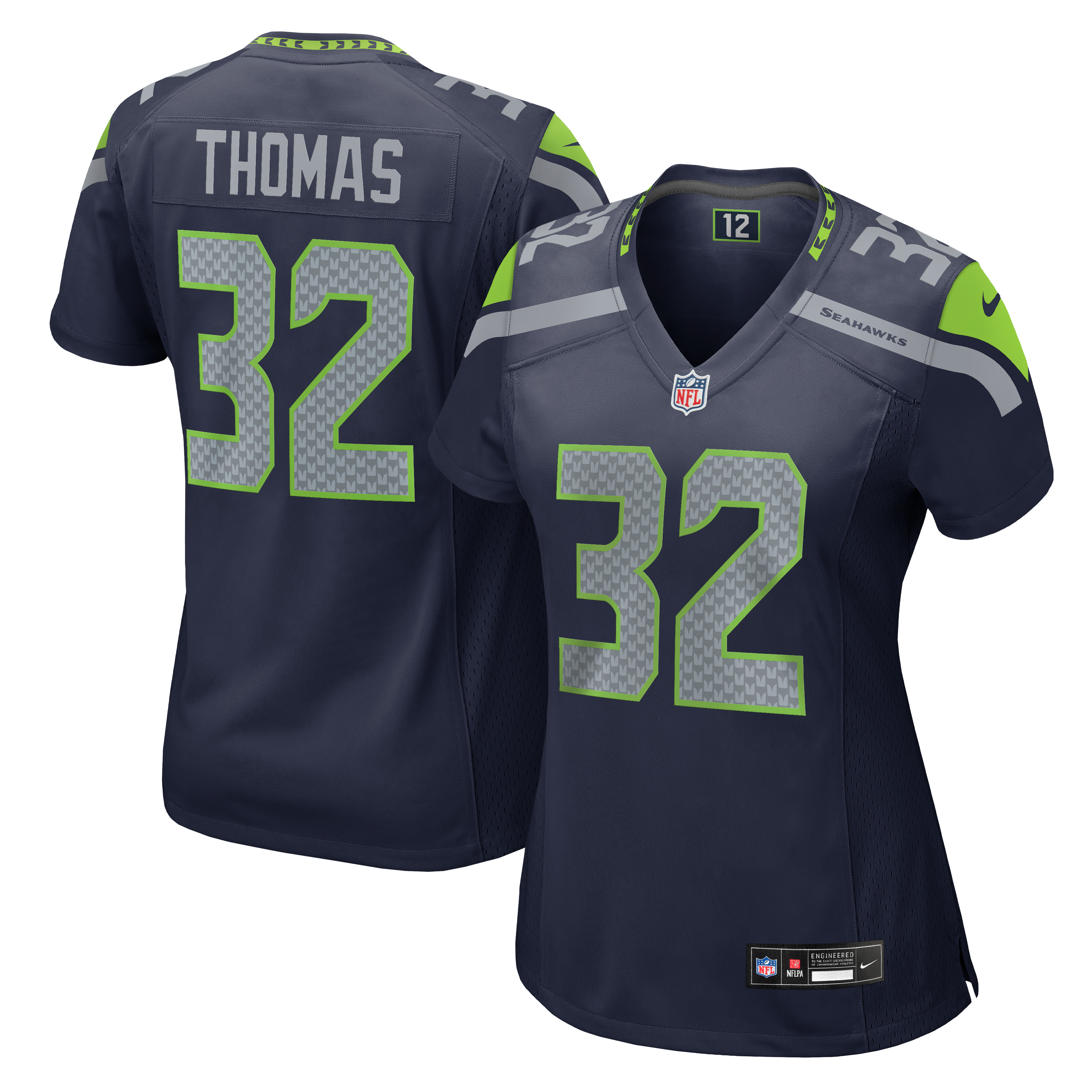 Women's Nike Drake Thomas College Navy Seattle Seahawks Team Game Jersey