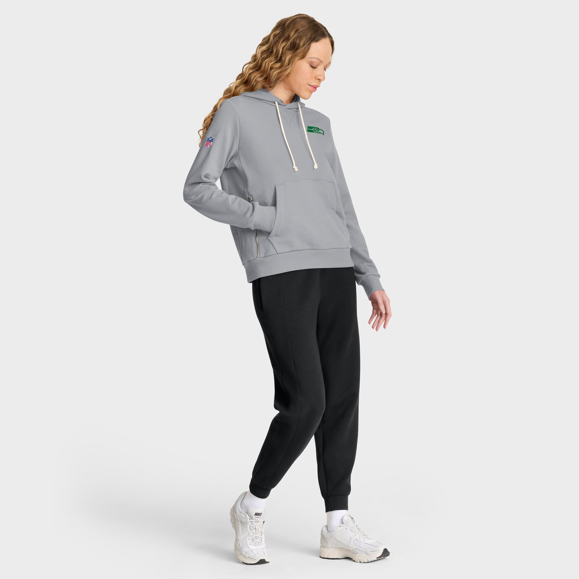Women's Nike  Gray Seattle Seahawks Rivalries Collection Sideline Dri-FIT Hoodie