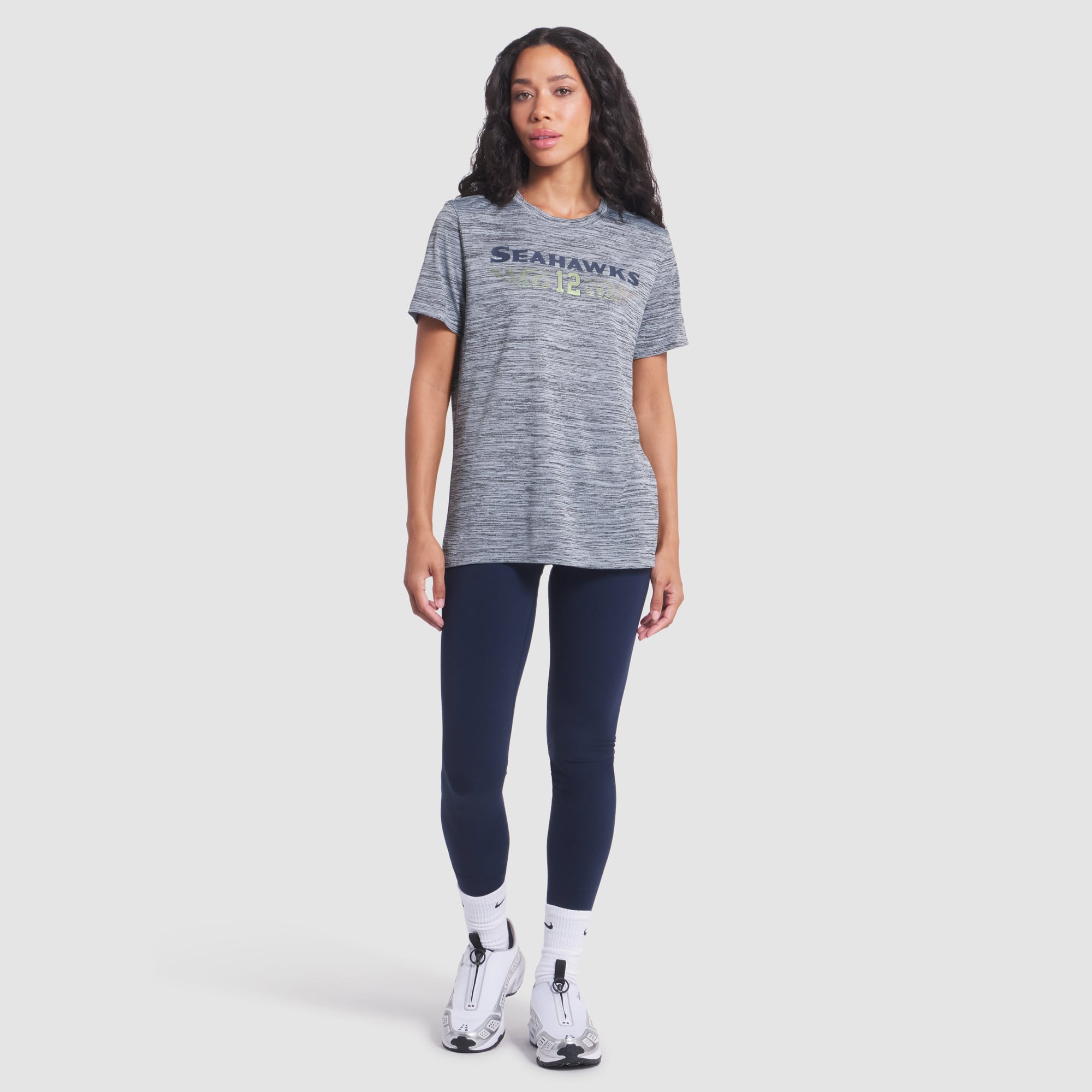Women's Nike Gray Seattle Seahawks Rivalries Collection Sideline Velocity Dri-FIT T-Shirt