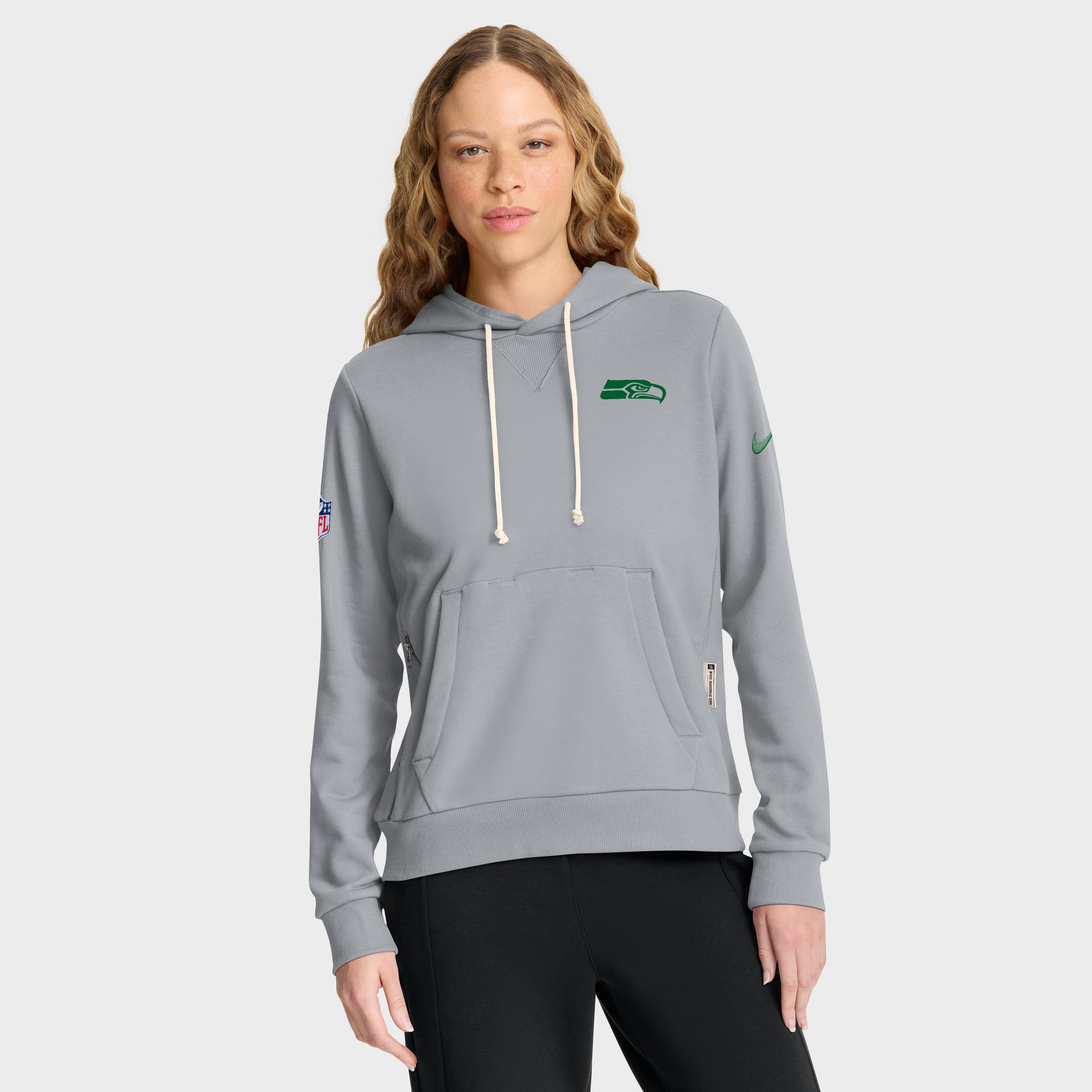 Women's Nike  Gray Seattle Seahawks Rivalries Collection Standard Issue Sideline Dri-FIT Hoodie