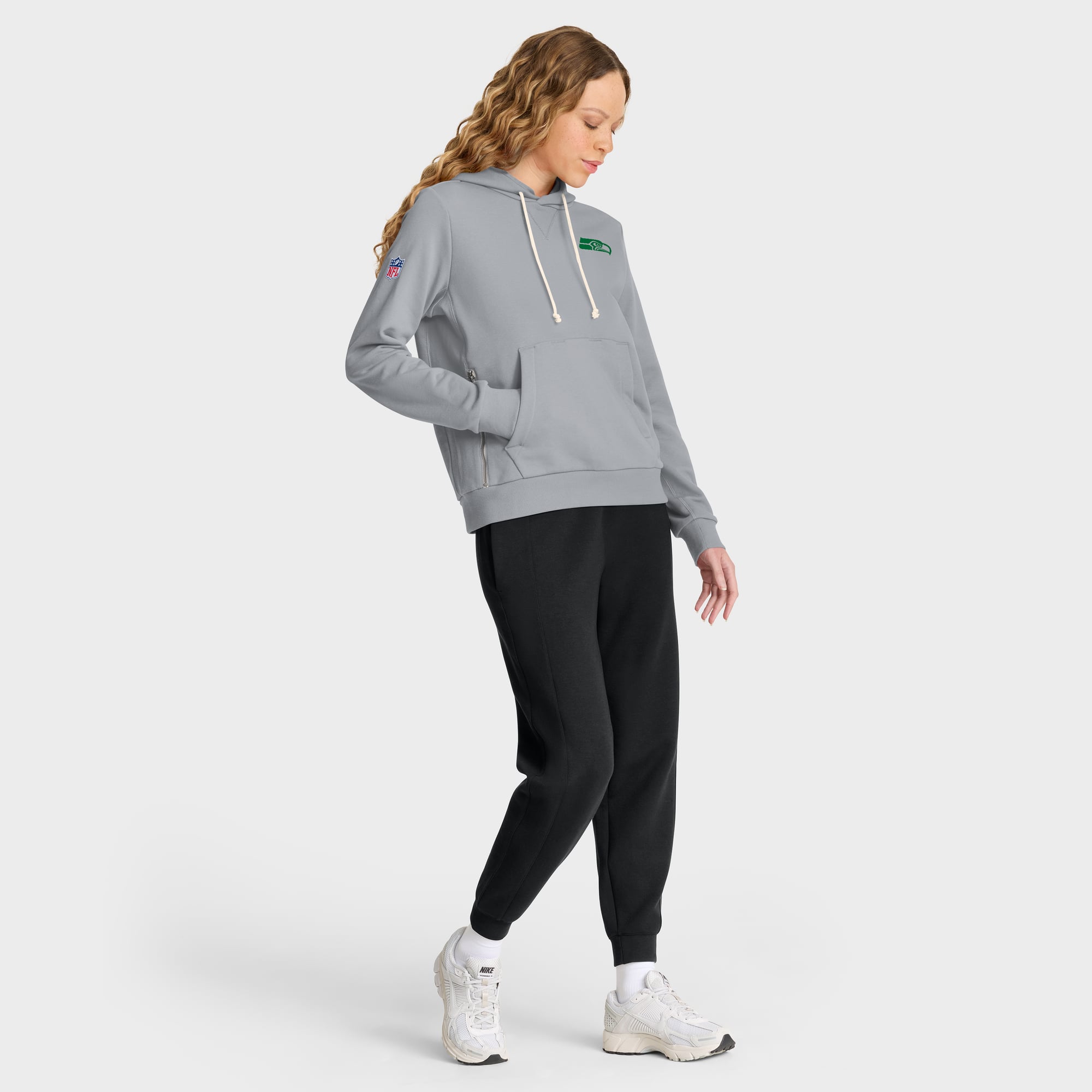 Women's Nike  Gray Seattle Seahawks Rivalries Collection Standard Issue Sideline Dri-FIT Hoodie