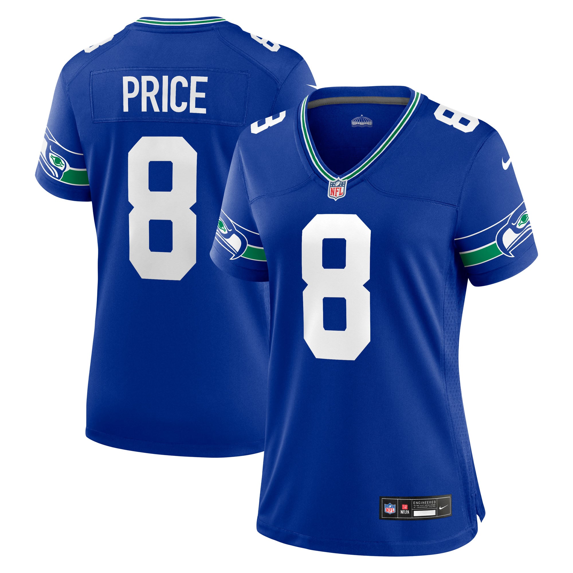 Maillot alternatif Nike Jadarian Price Royal Seattle Seahawks pour femme
