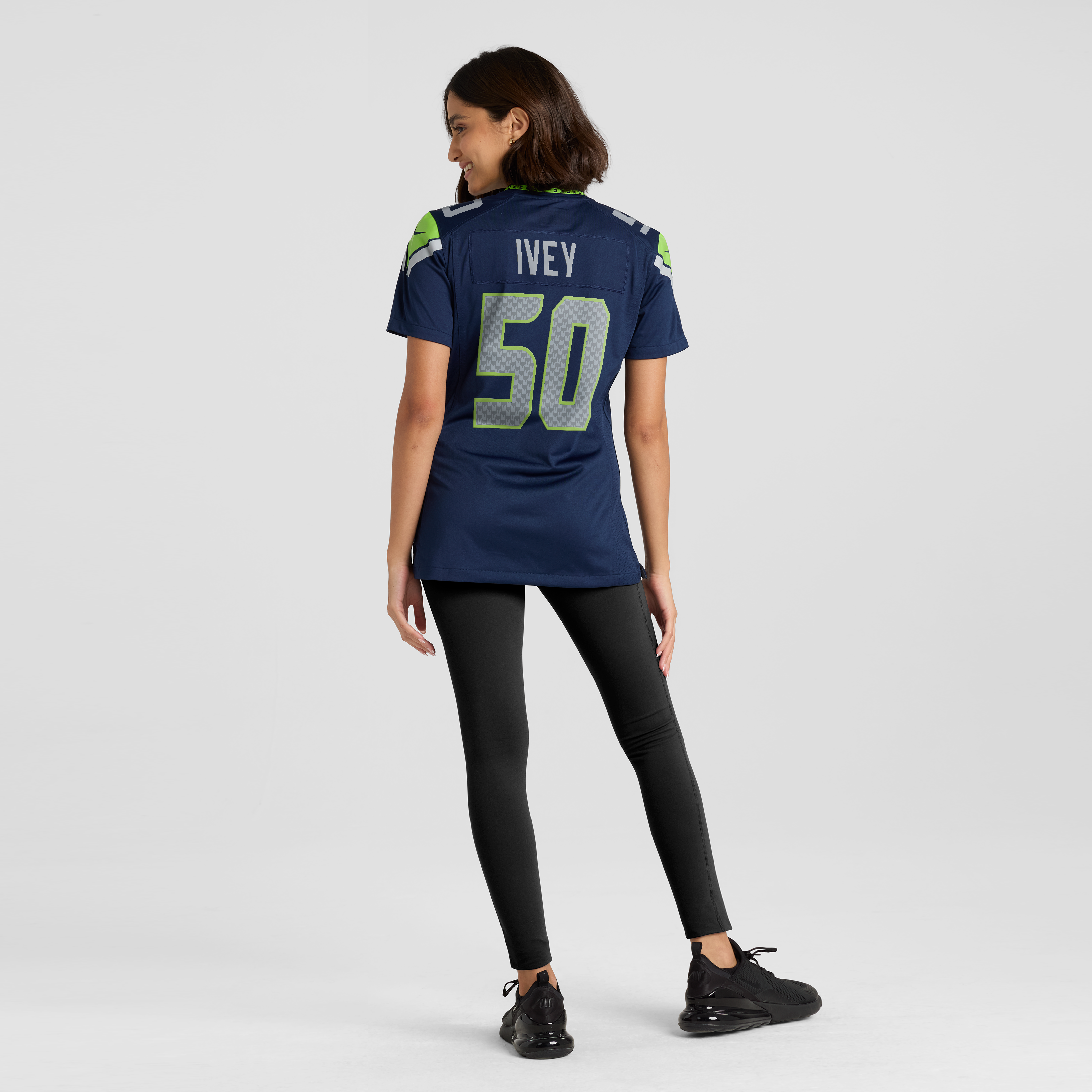 Women's Nike Jared Ivey College Navy Seattle Seahawks Team Game Jersey