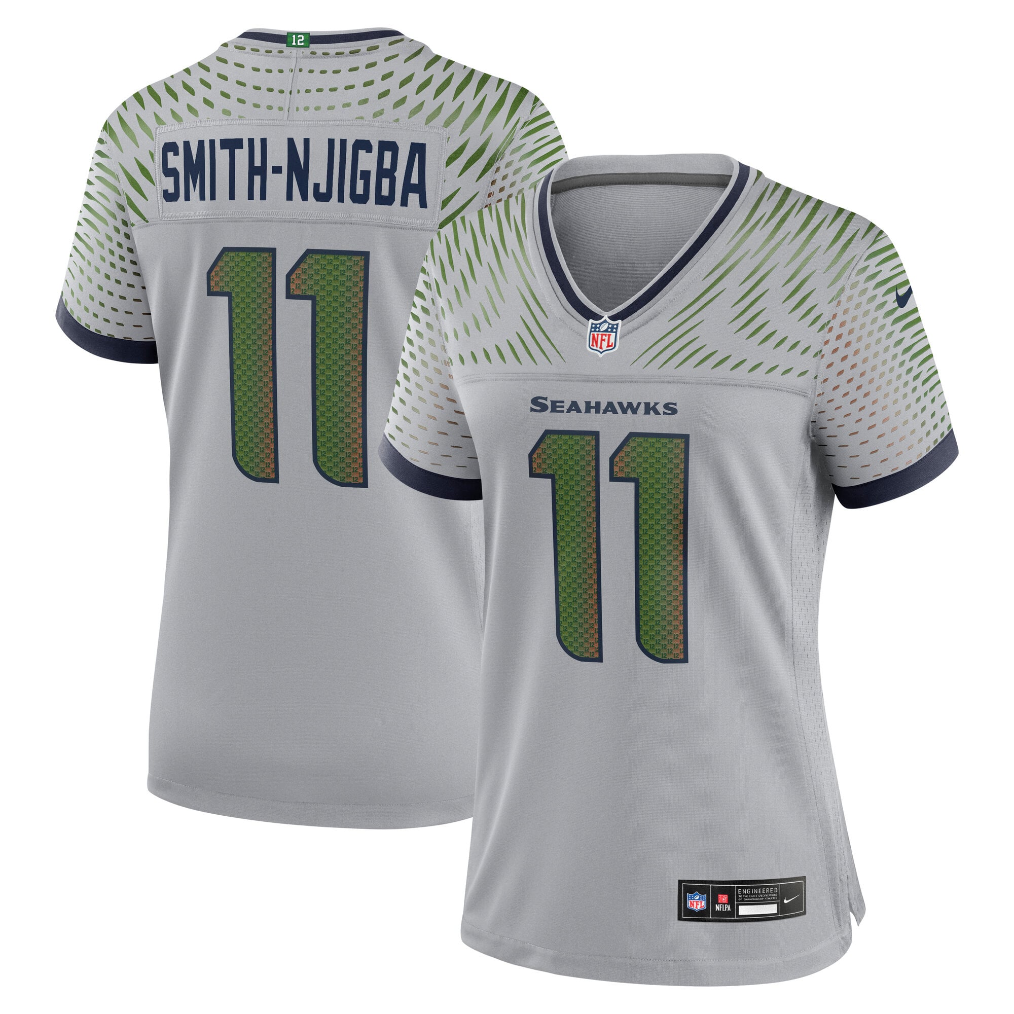Women's Nike Jaxon Smith-Njigba Gray Seattle Seahawks Rivalries Collection Game Jersey
