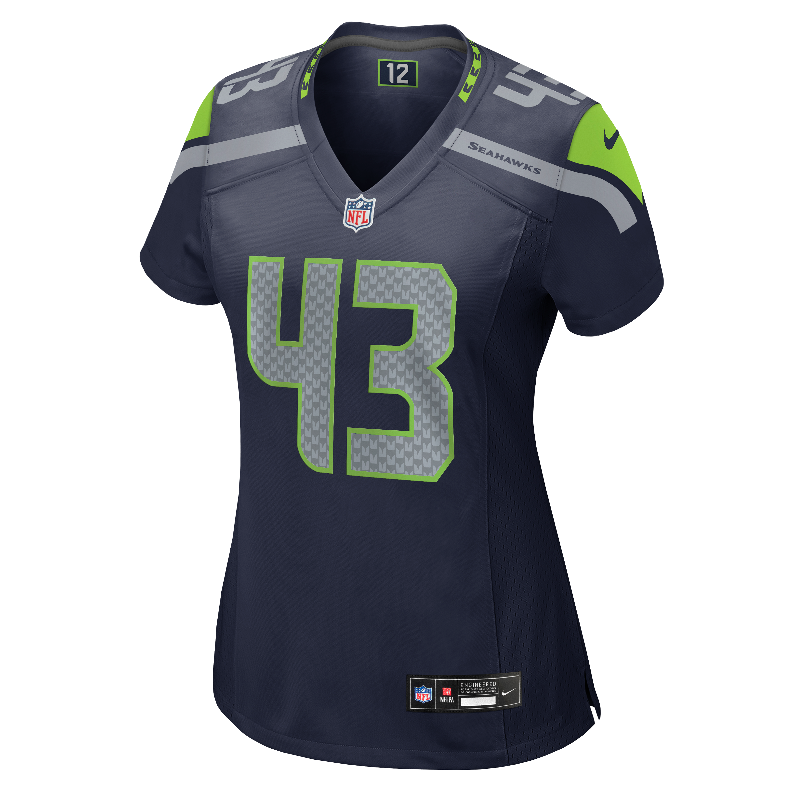 Women's Nike Maxen Hook College Navy Seattle Seahawks Team Game Jersey