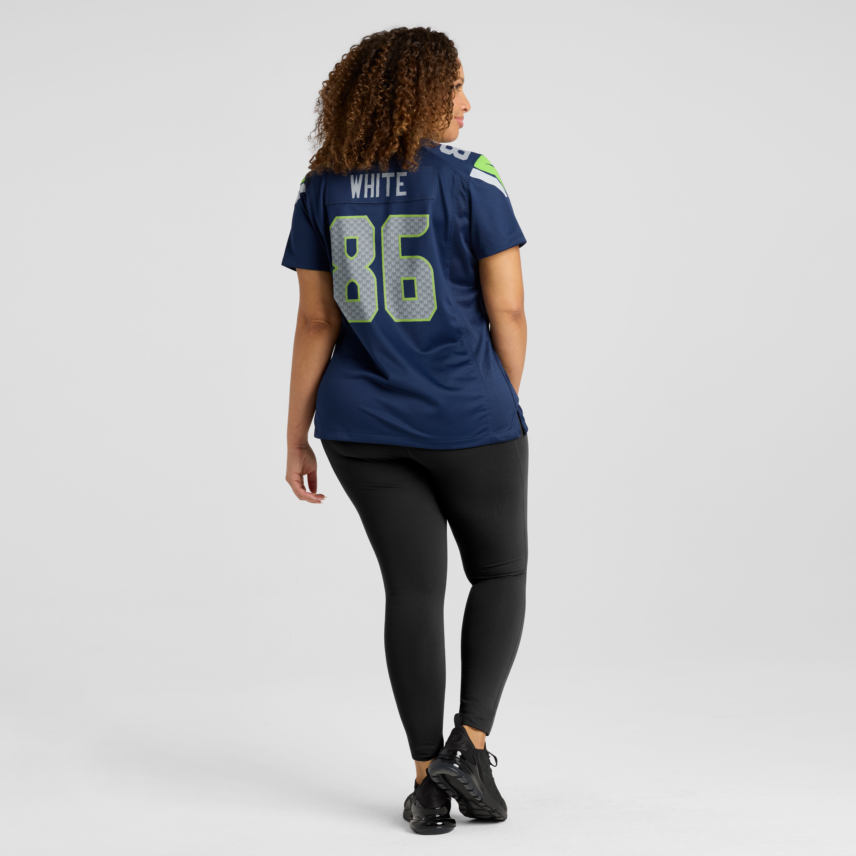 Maillot de match Nike Ricky White College Navy Seattle Seahawks pour femmes