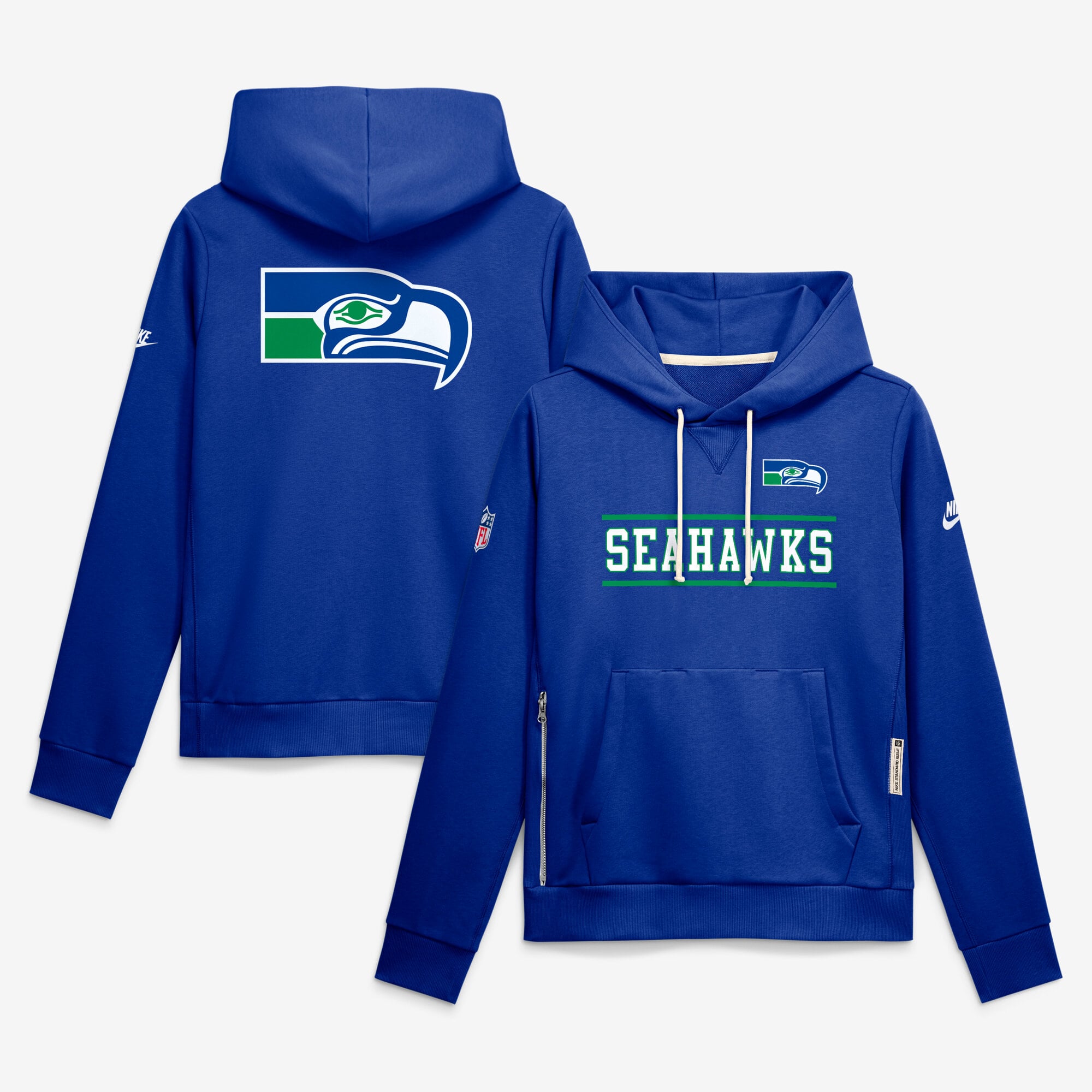 Women's Nike Royal Seattle Seahawks Sideline Standard Issue Alternate Dri-FIT Hoodie
