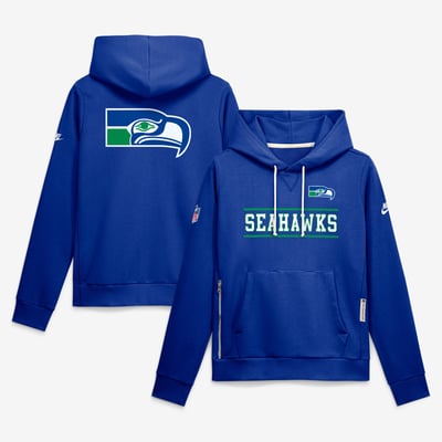  Seattle Seahawks Women's Nike Sideline Standard Issue Alternate Dri-FIT Hoodie - Royal