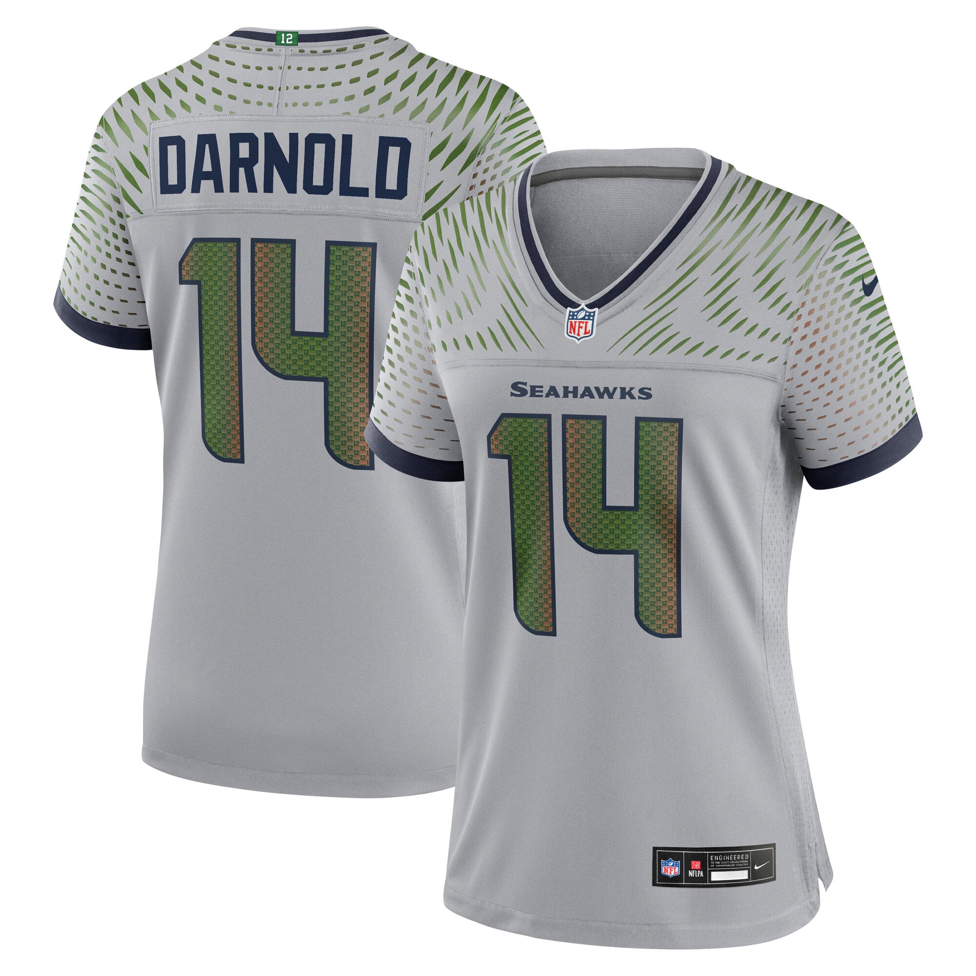 Maillot de match Nike Sam Darnold gris Seattle Seahawks Rivalries Collection pour femmes