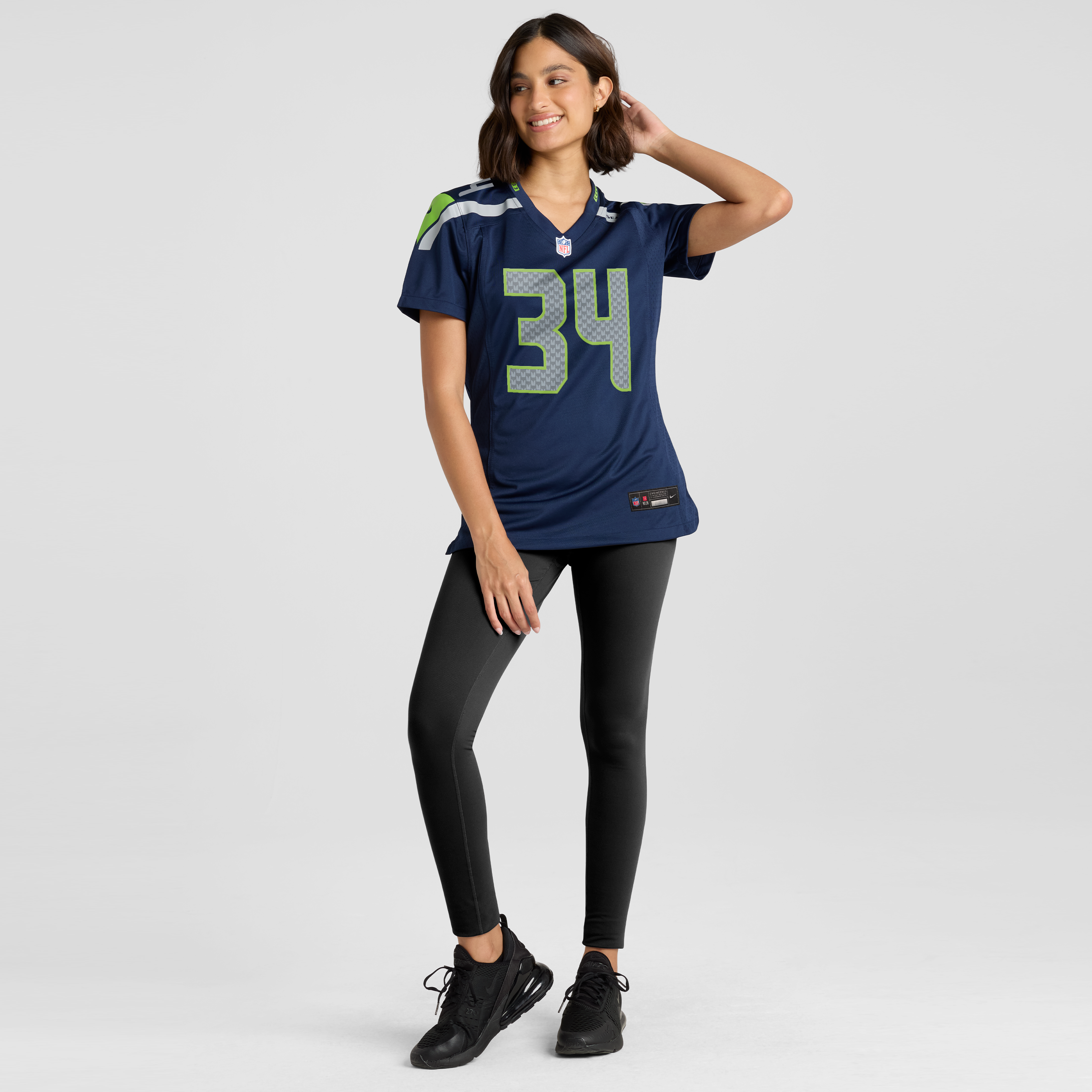 Women's Nike Shemar Jean-Charles College Navy Seattle Seahawks Team Game Jersey