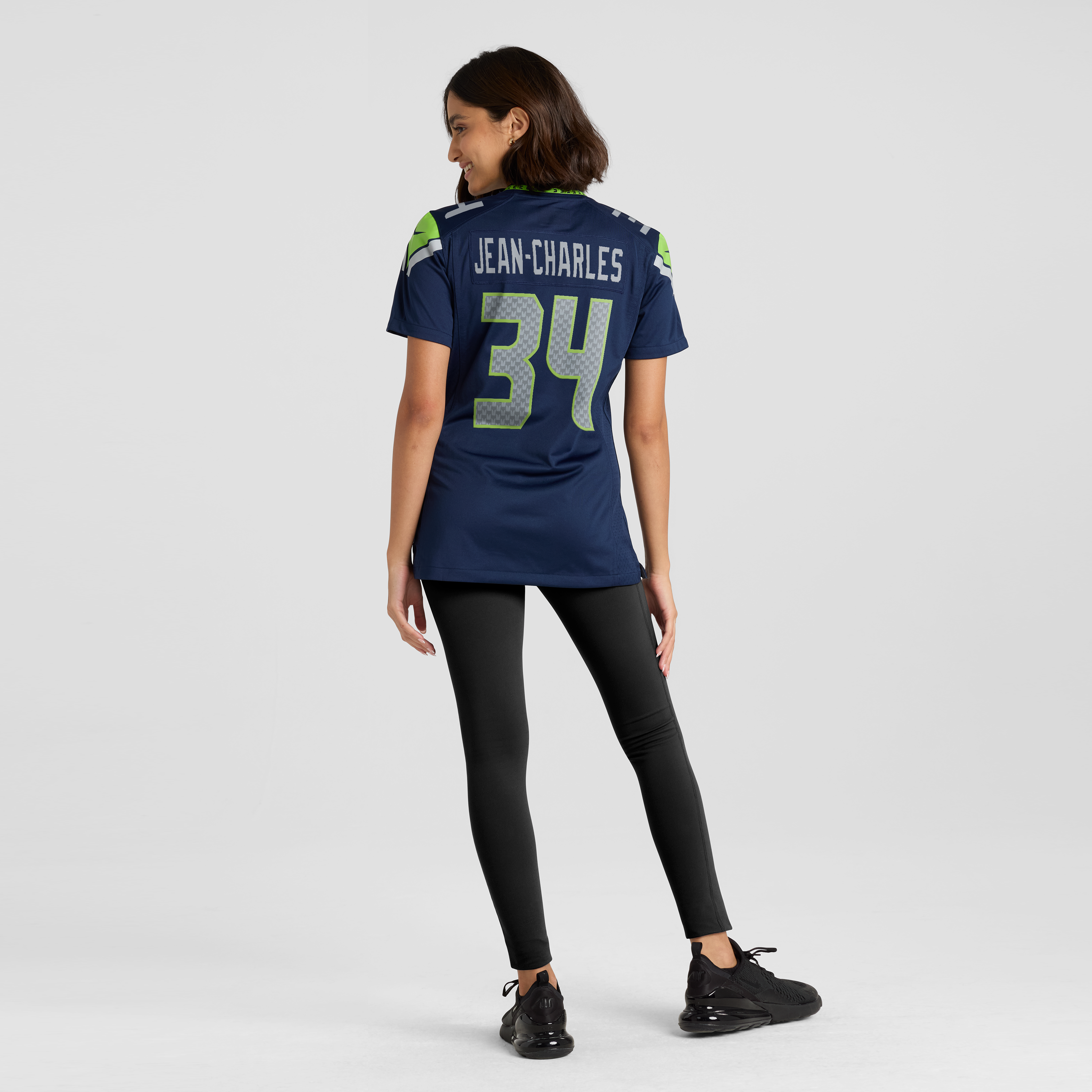 Women's Nike Shemar Jean-Charles College Navy Seattle Seahawks Team Game Jersey