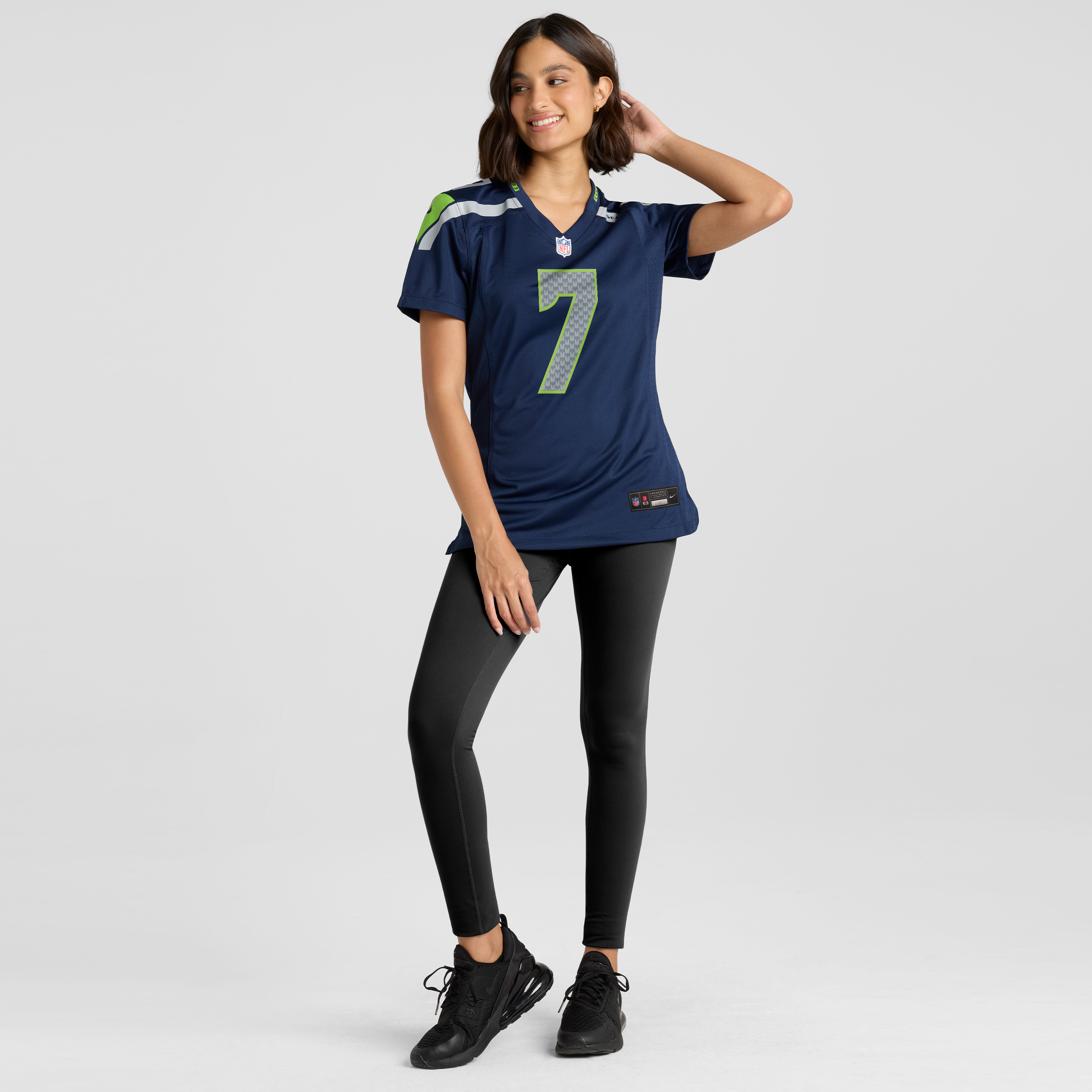 Maillot de match Nike Uchenna Nwosu College Navy Seattle Seahawks pour femme